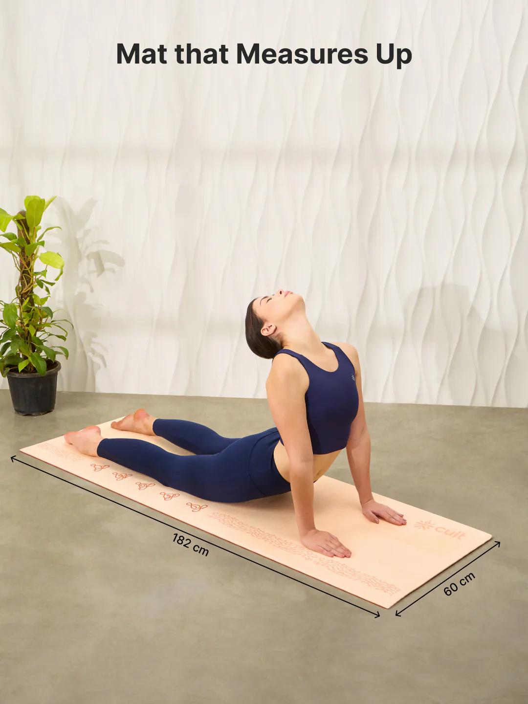 Cult TPE Yoga Mat 6mm with Carry Bag and Strap Non-Toxic Latex-Free; Anti-Slip; Extra-Thick Cushioning; Tear-Resistant; Travel Strap - Beige Pink - Image 8