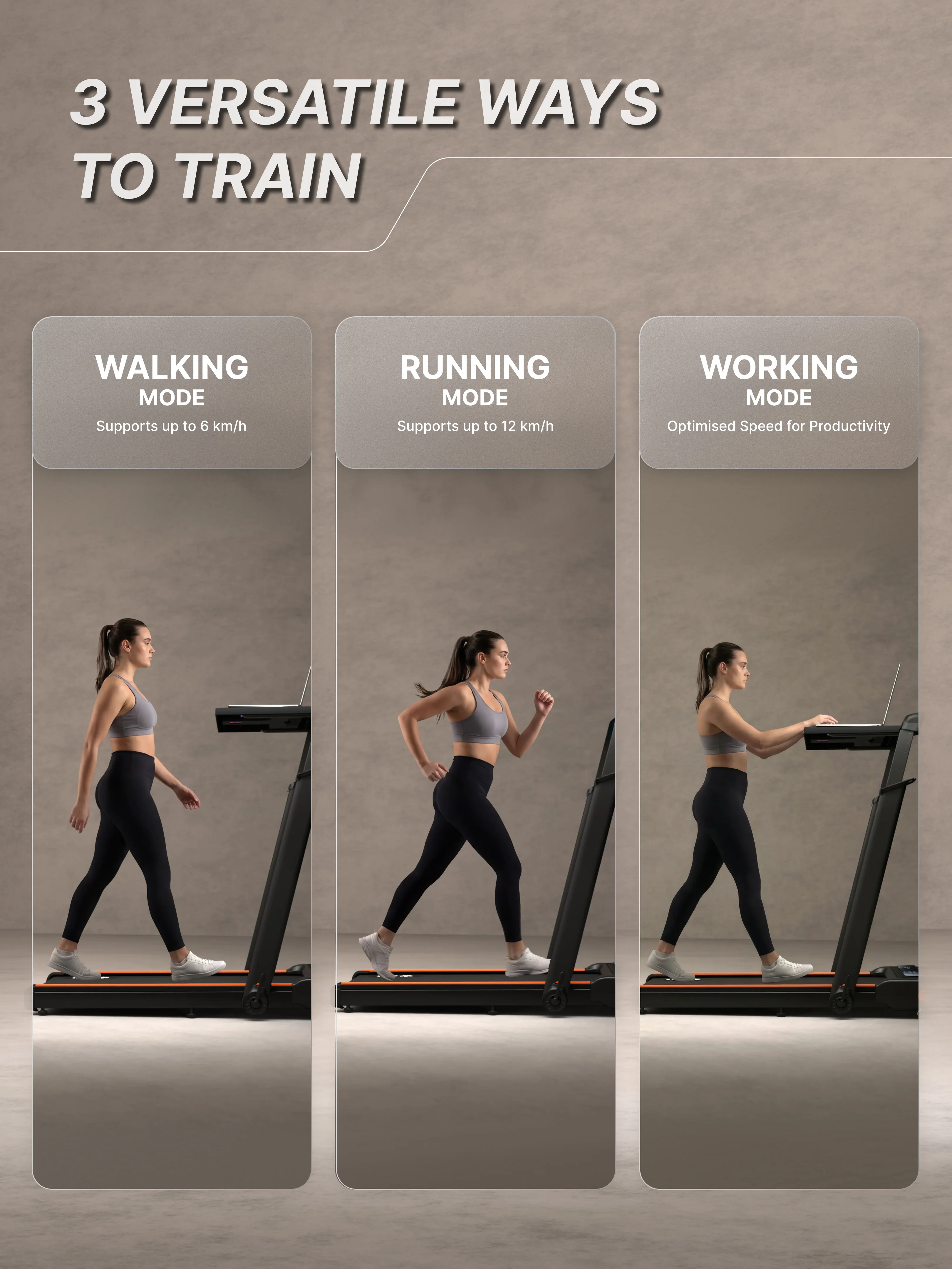 Cult Treadmill with Desk 5.5 HP Peak Motorized 3 in 1 Foldable Treadmill for Home Workout | Max User 120kg, Speed up to 12 km/hr with Adjustable & Detachable Desk with Tablet Holder (with 6 Months Extended Warranty) - Image 6