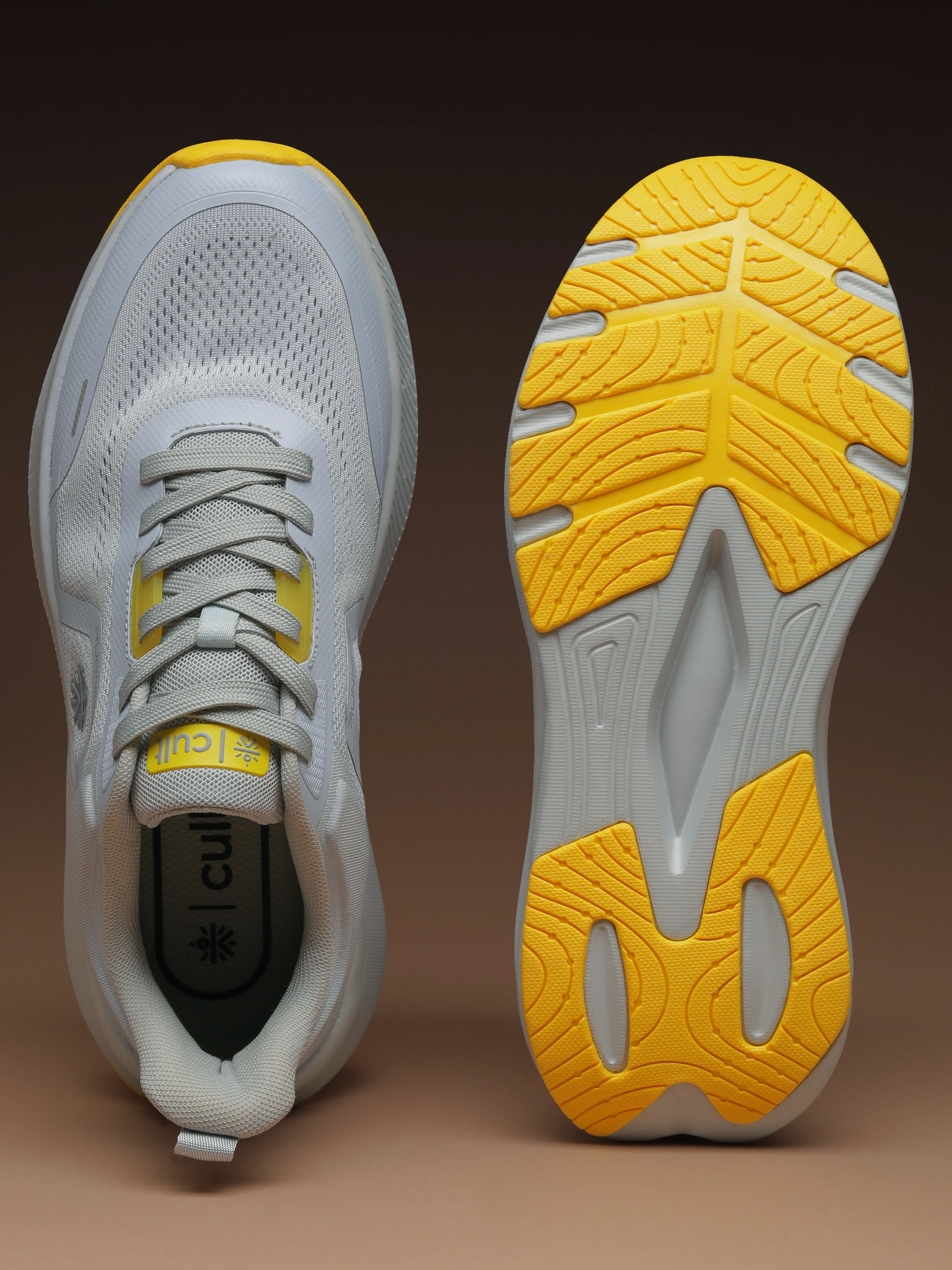 cult Women's ActiveBoost Running Shoes - Grey/Mustard - Image 7
