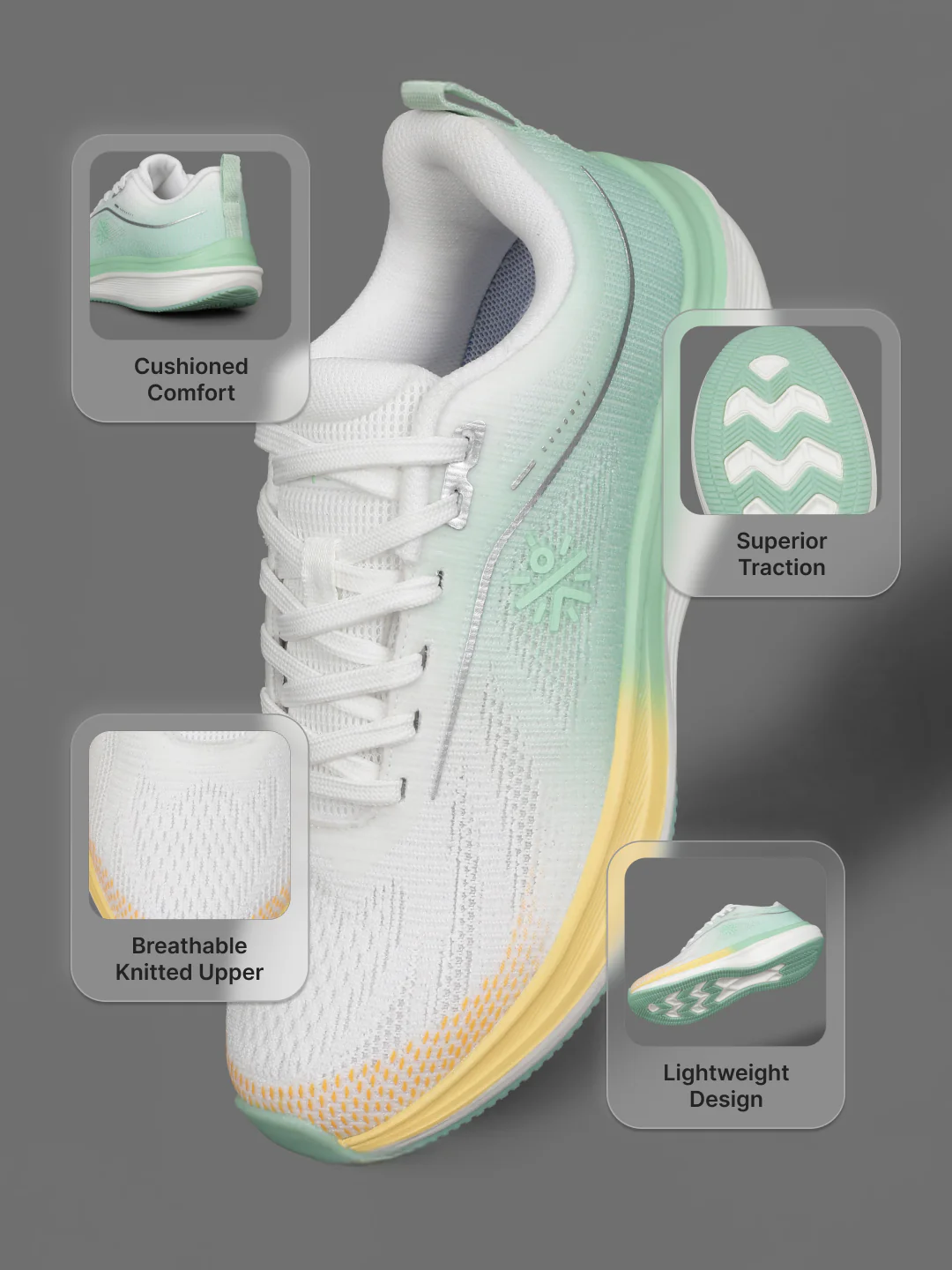 cult Women's Aeris Running Shoes - L.Green - Image 4