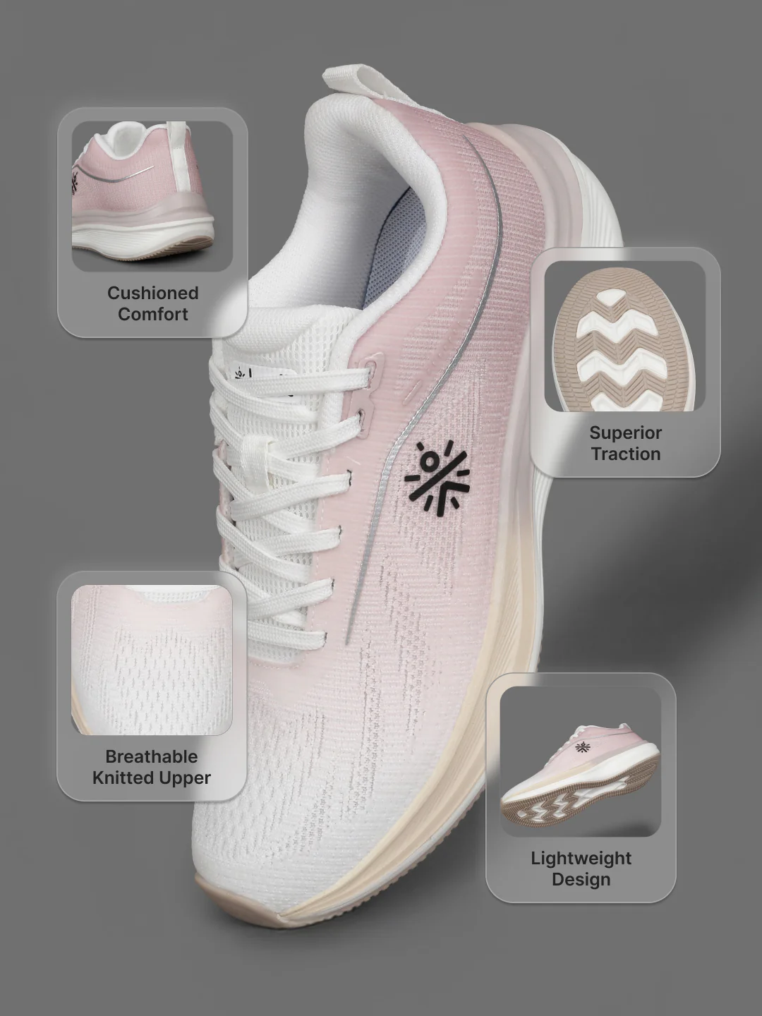 cult Women's Aeris Running Shoes - Pink - Image 4