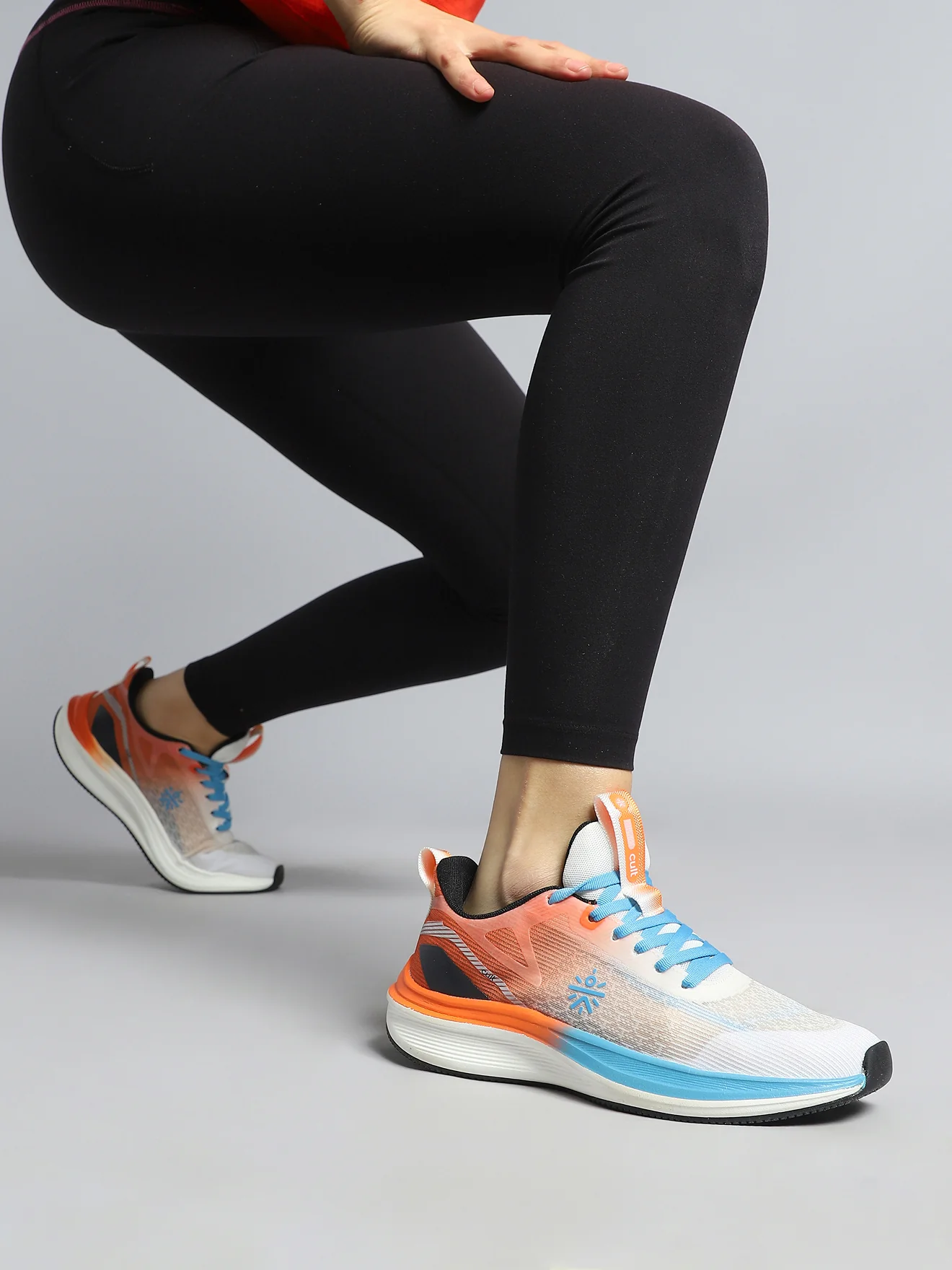 cult Women's Aetheris Running Shoes - White & Orange - Image 7