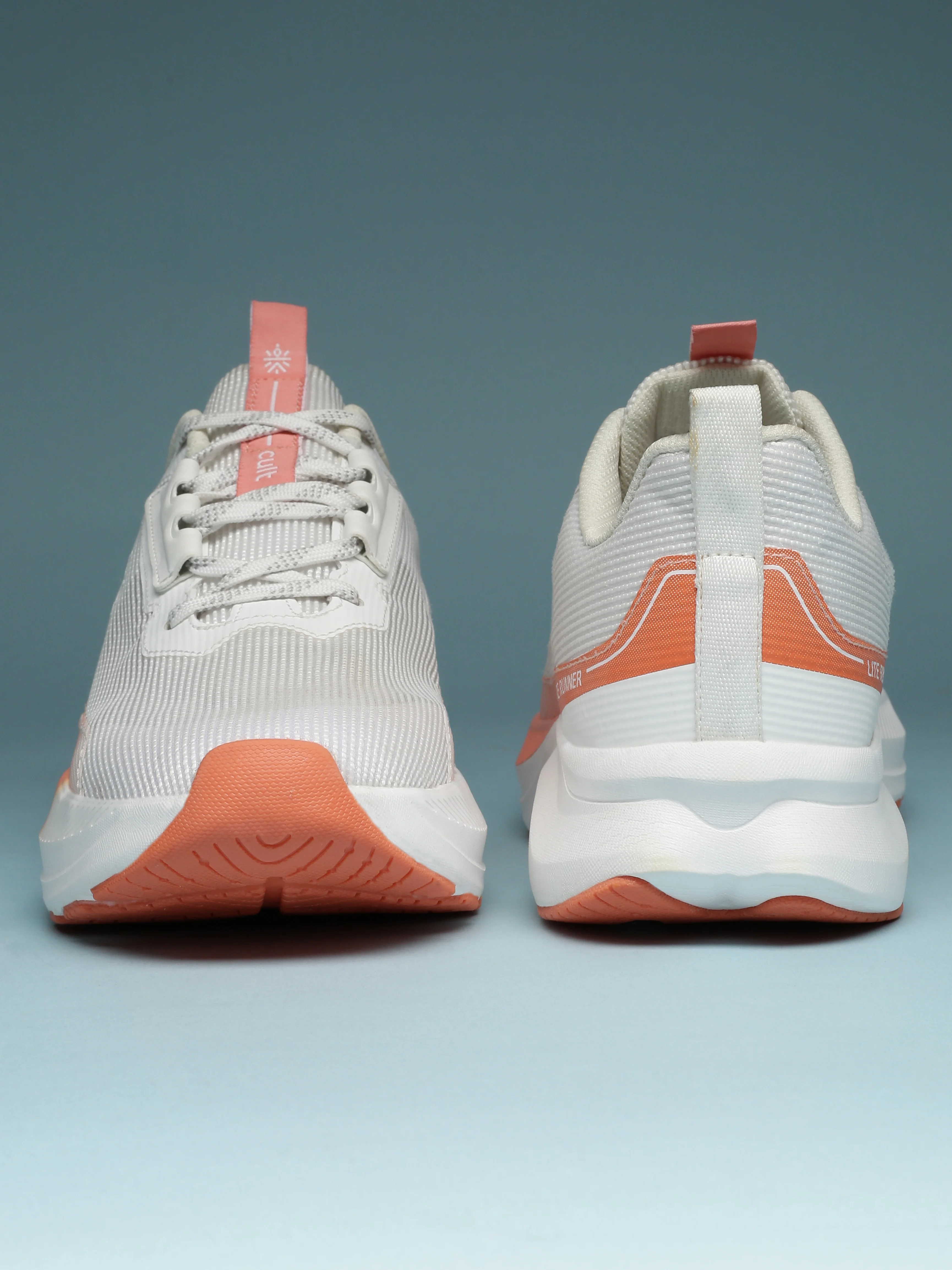 cult Women's Aurelia Running Shoes - Off White/Coral - Image 9