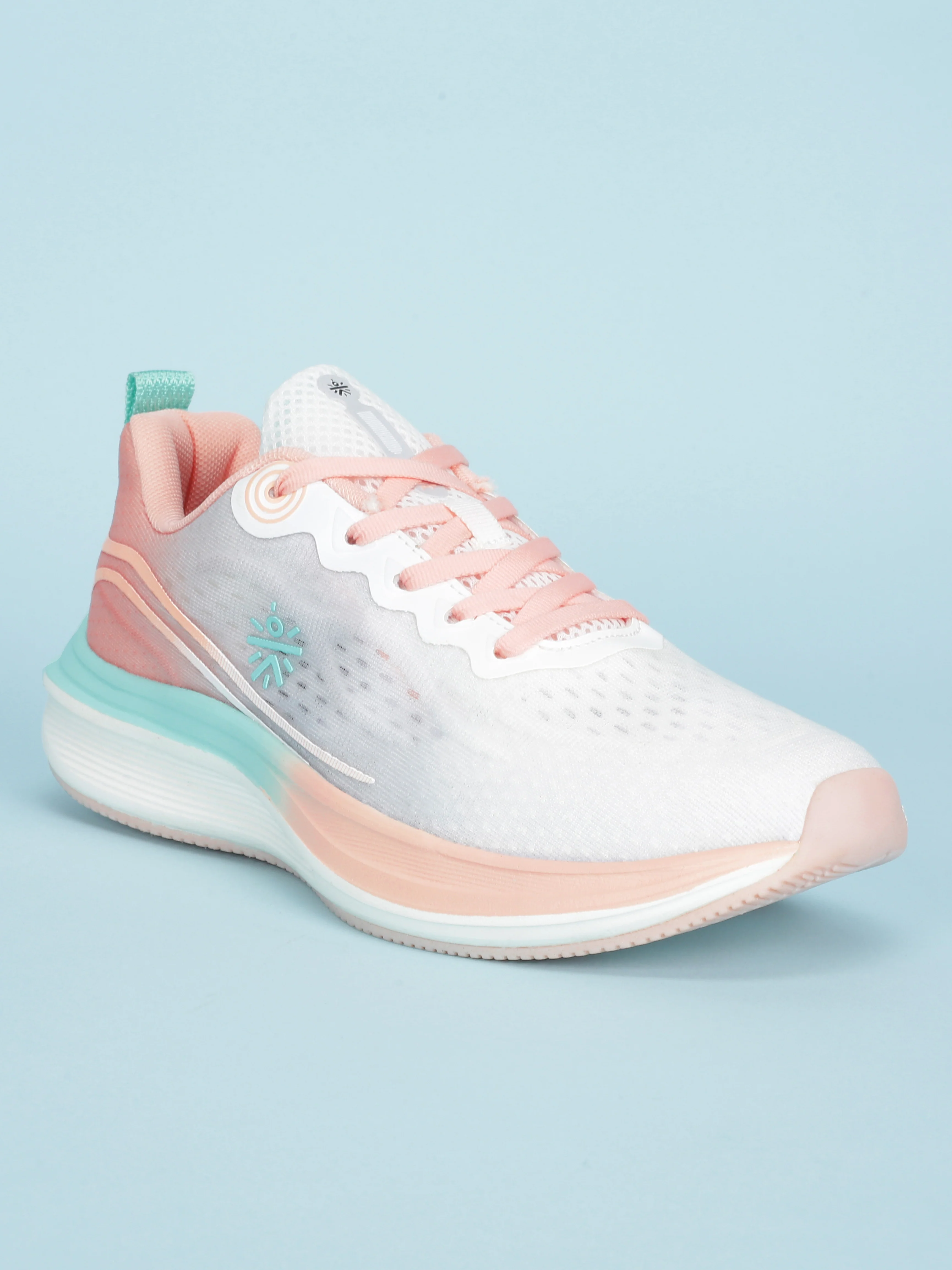 Cult Women's Dynex Running Shoes - White/Peach - Image 2