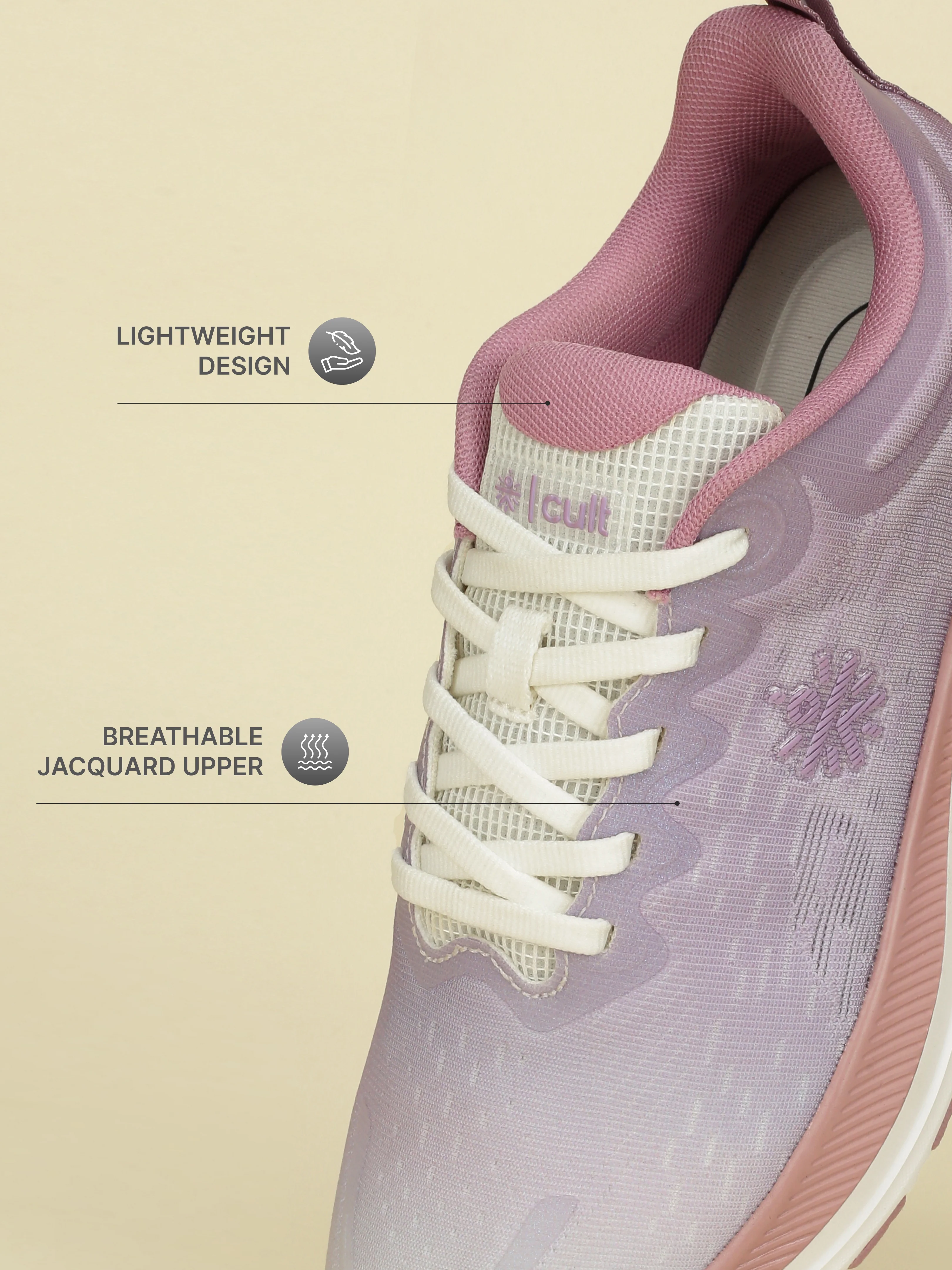 Cult Women's FlowSync Running Shoes - Mauve - Image 5