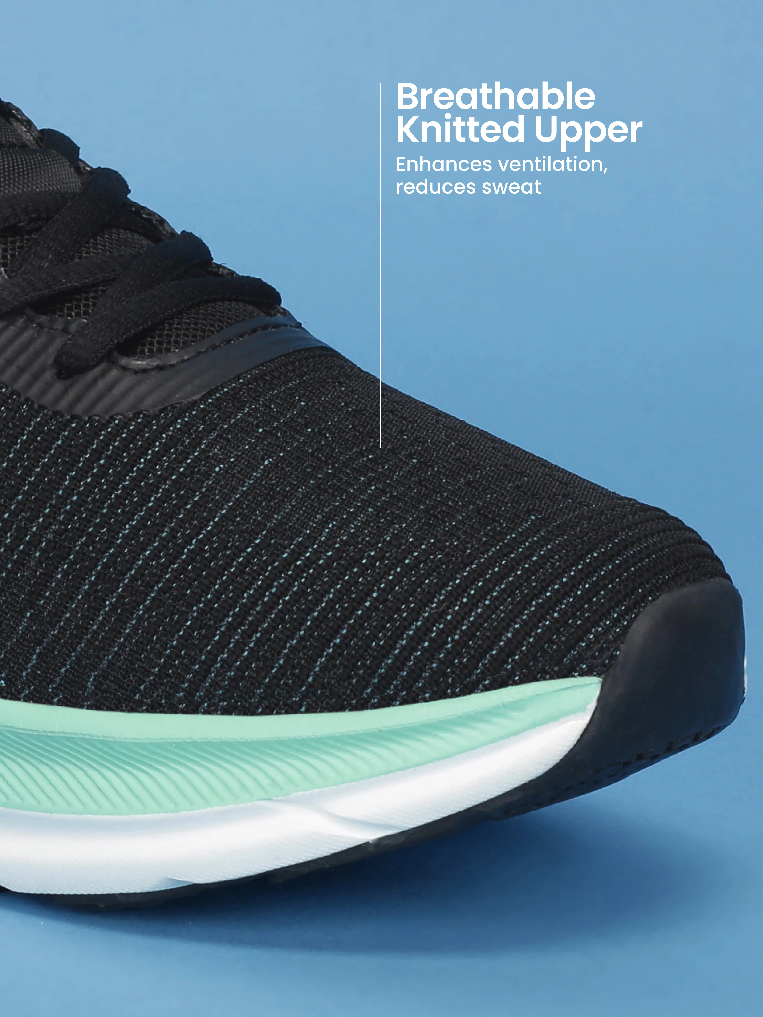cult Women's Flytor Running Shoes - Black/Sea Green - Image 4