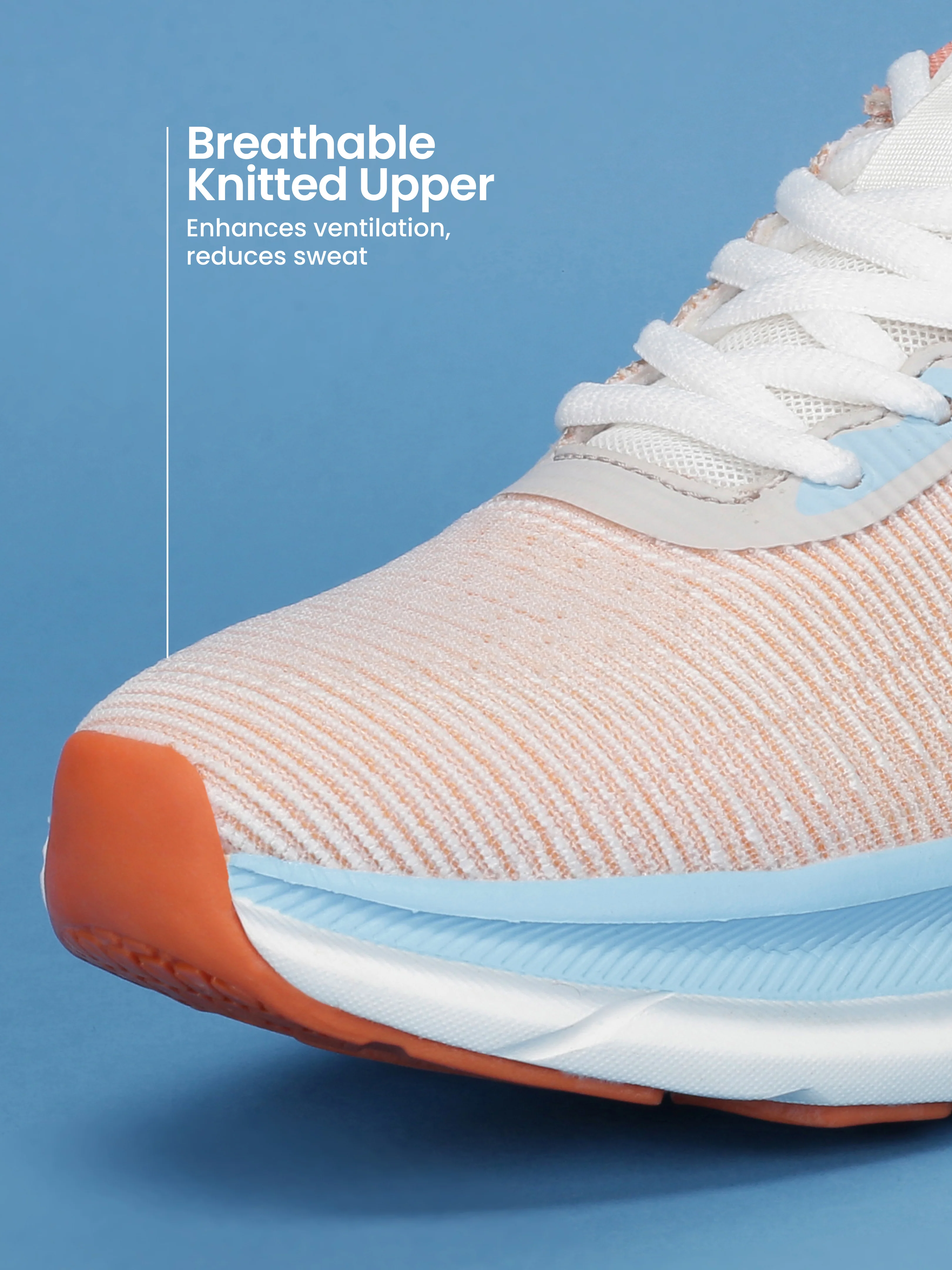 cult Women's Flytor Running Shoes - L. Peach/Ice Blue - Image 4