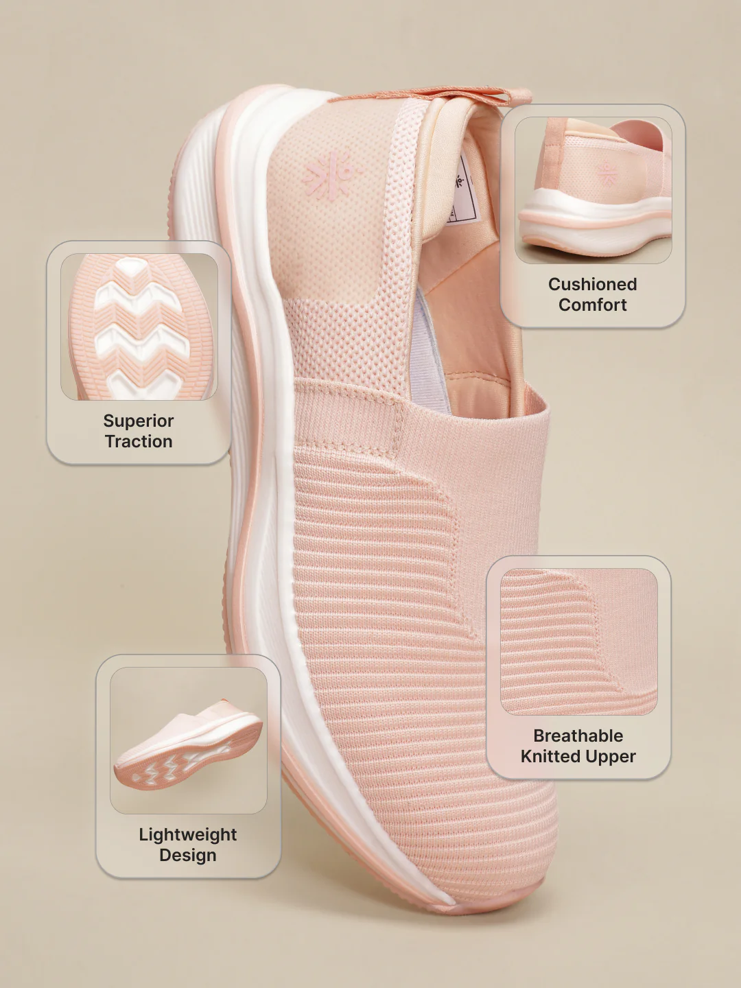 cult Women's Grace Slip-On Walking Shoes - Baby Pink / Mauve - Image 7
