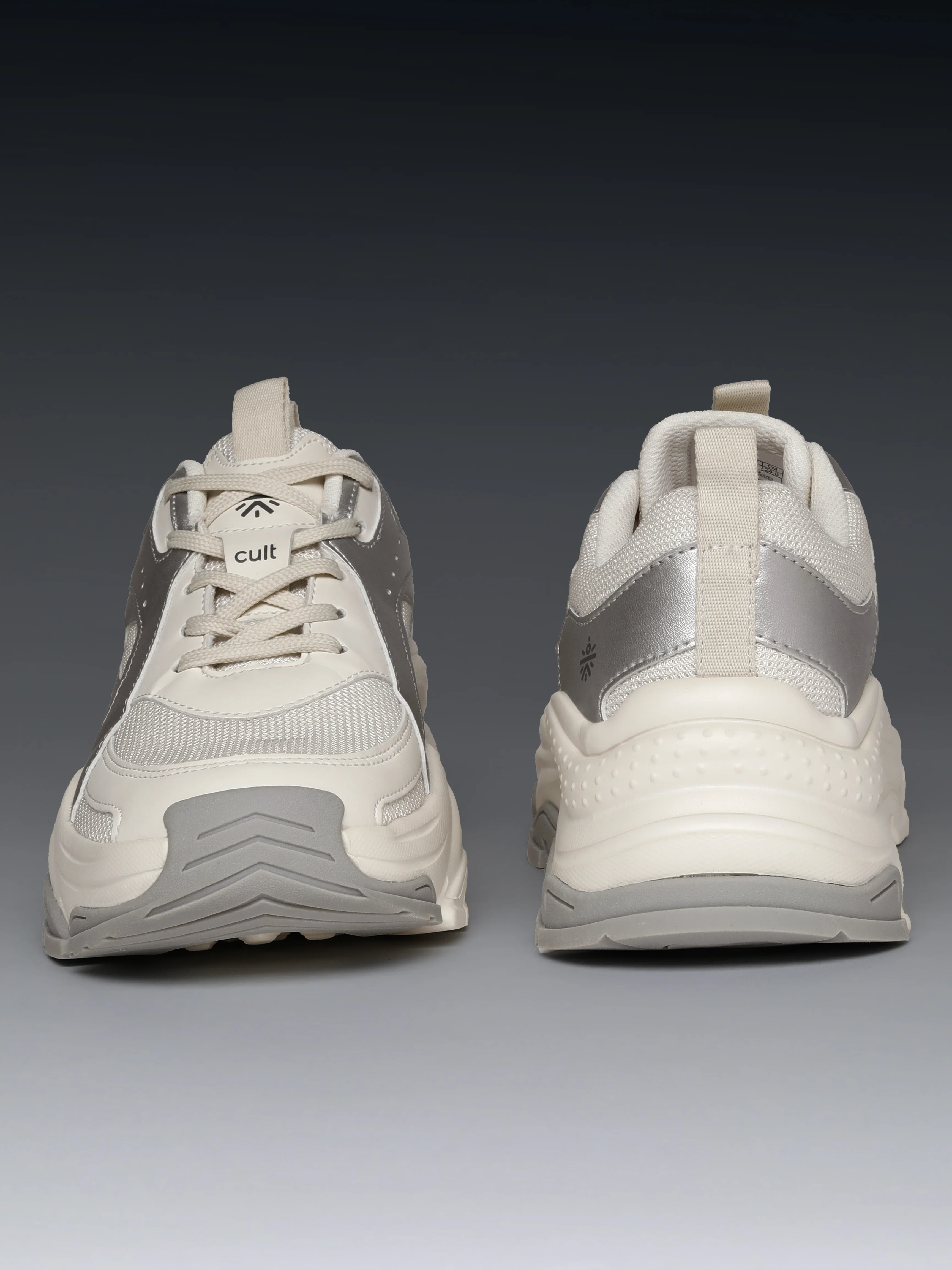 cult Women's Luna Sneakers - Off White/Silver - Image 10