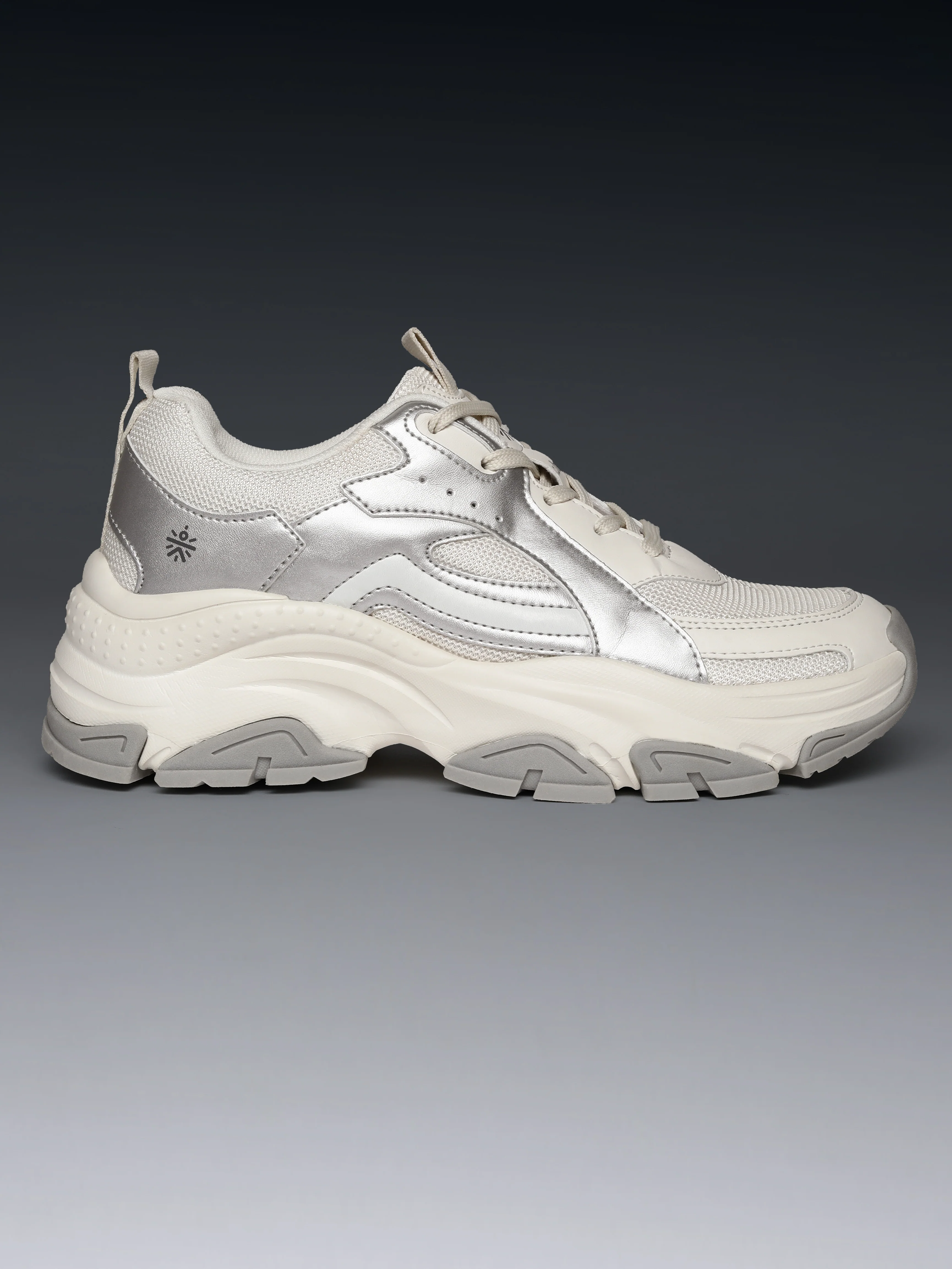 cult Women's Luna Sneakers - Off White/Silver - Image 3