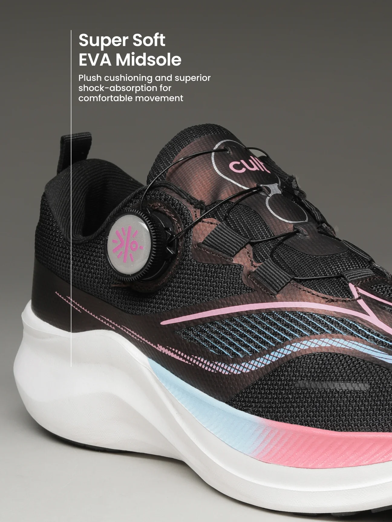 cult Women's PowerPace Running Shoes - Black - Image 5