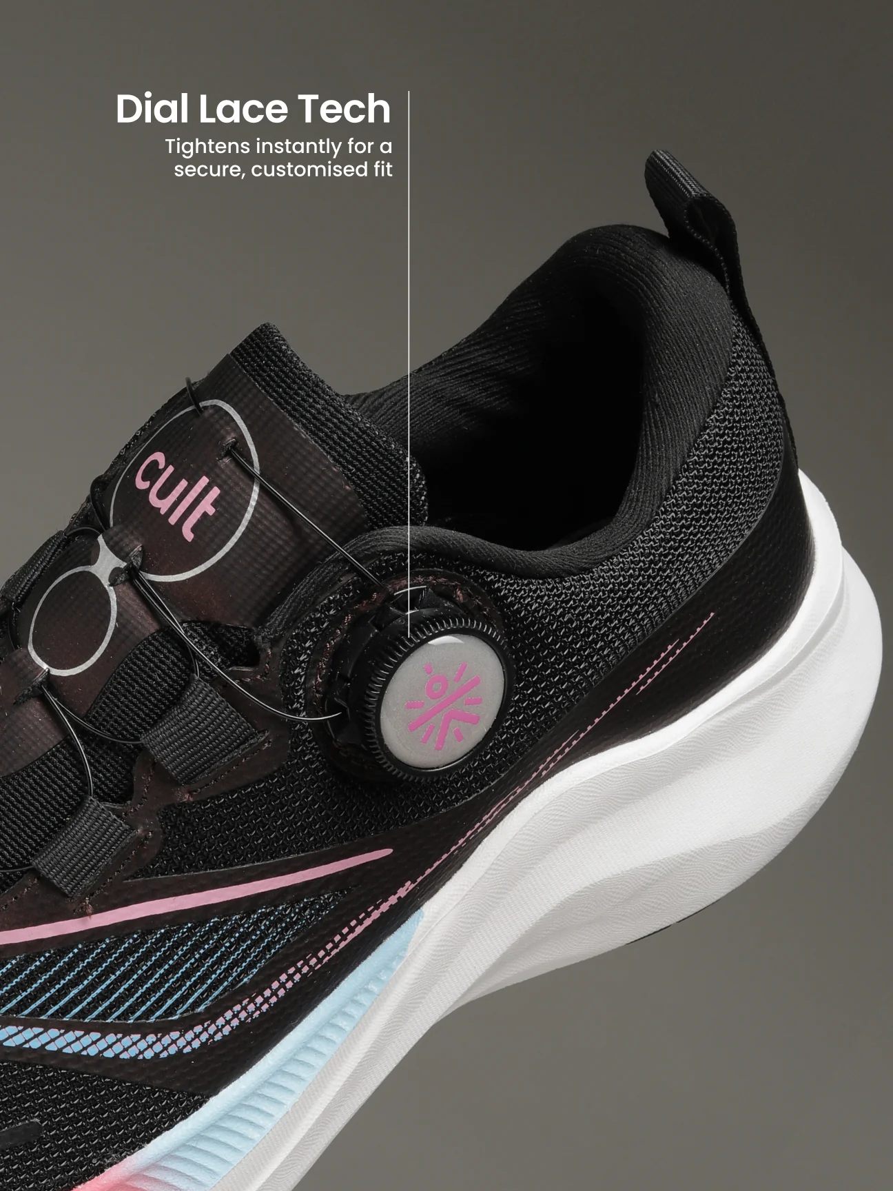 cult Women's PowerPace Running Shoes - Black - Image 6