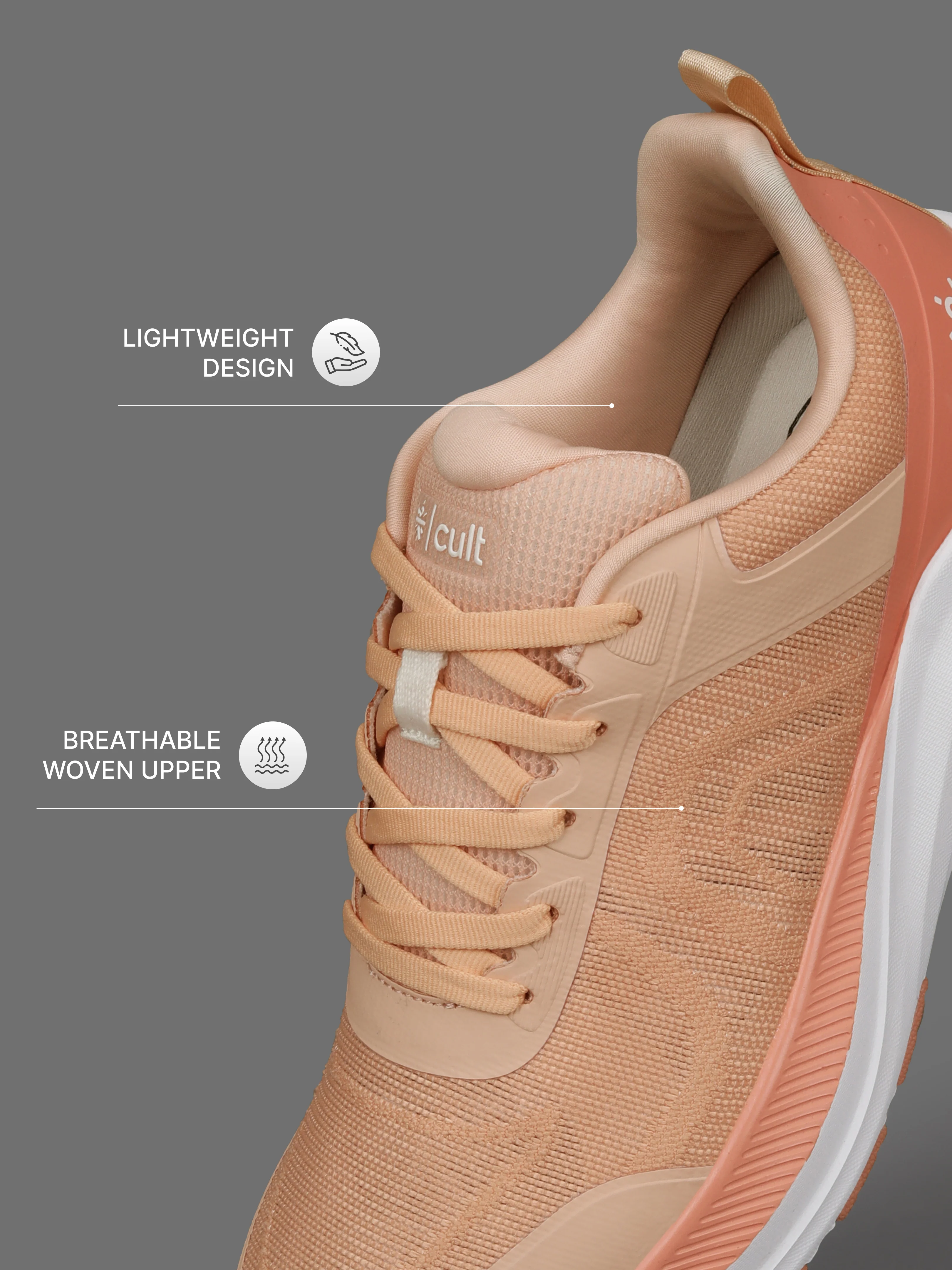 cult Women's Surge Running Shoes - Peach - Image 4