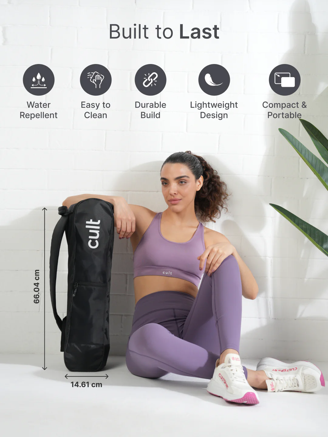 cult Yoga Bag Black Multi Utility Pockets - Image 3