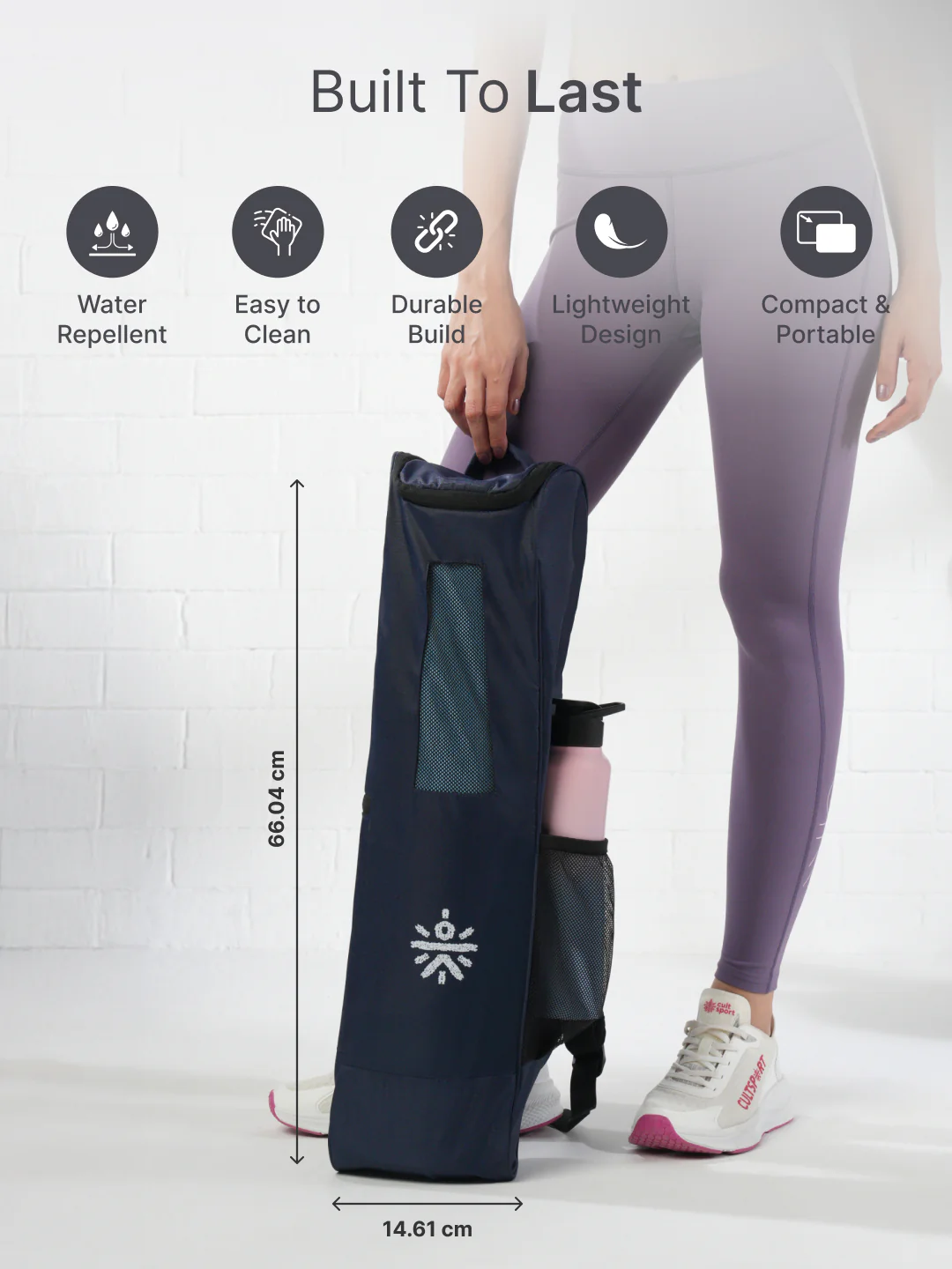 cult Yoga Bag Blue Multi Utility Pockets - Image 3