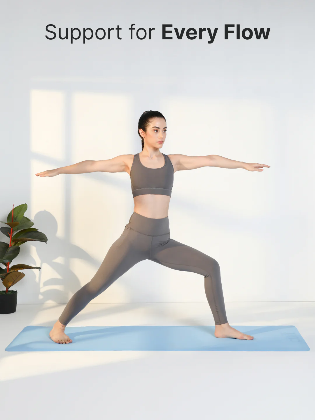 Cult Yoga Mat 4mm EVA with Carry Strap   Lightweight, Non-Slip, Cushioned & Sweat-Resistant Exercise Mat   Eco-Friendly Workout Mat for Yoga, Pilates, Meditation & Home Gym   Blue - Image 3