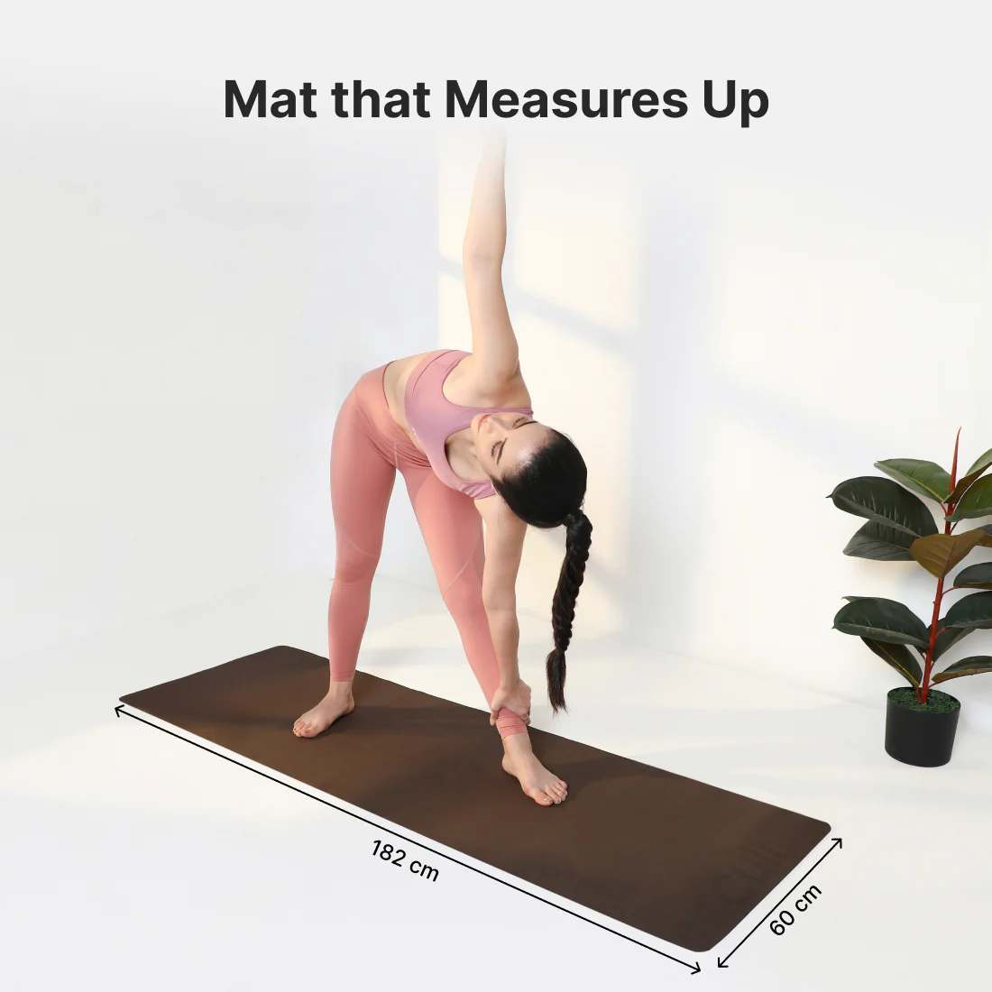 Cult Yoga Mat EVA 4mm with Carry Strap   Non-Slip, Lightweight, Cushioned & Sweat-Resistant Exercise Mat   Durable, Portable & Eco-Friendly Workout Mat for Yoga, Pilates, Home Gym & Fitness   Brown - Image 7
