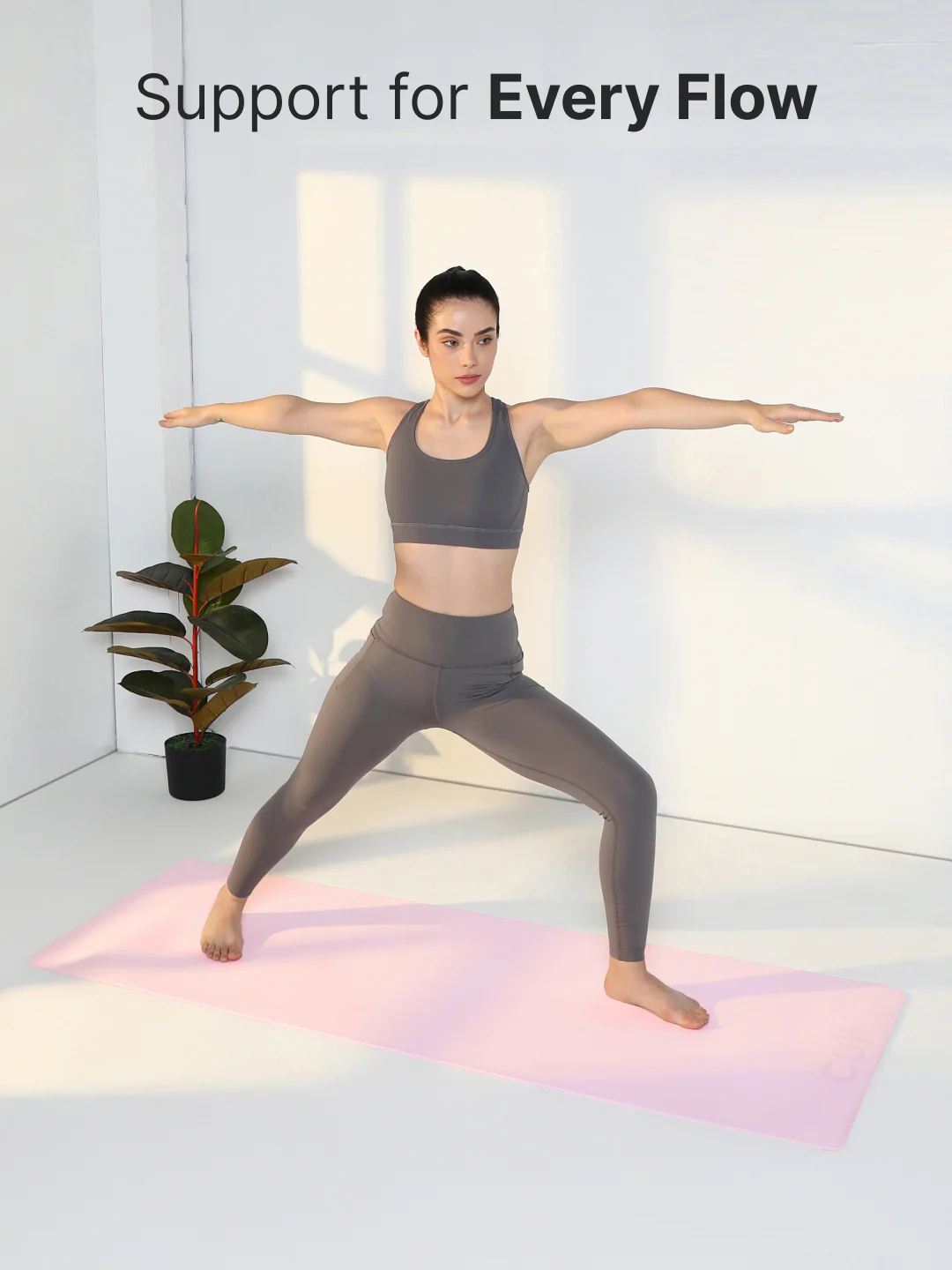 Cult Yoga Mat 4mm EVA with Carry Strap   Lightweight, Non-Slip, Cushioned & Sweat-Resistant Exercise Mat   Eco-Friendly Workout Mat for Yoga, Pilates, Meditation & Home Gym   Pink - Image 3