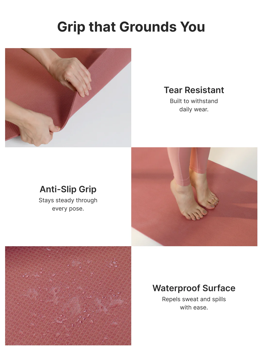 Cult Yoga Mat EVA 5mm with Carry Strap   Non-Slip, Cushioned, Sweat-Resistant, Eco-Friendly Workout Mat for Home Gym & Fitness   Brick - Image 5
