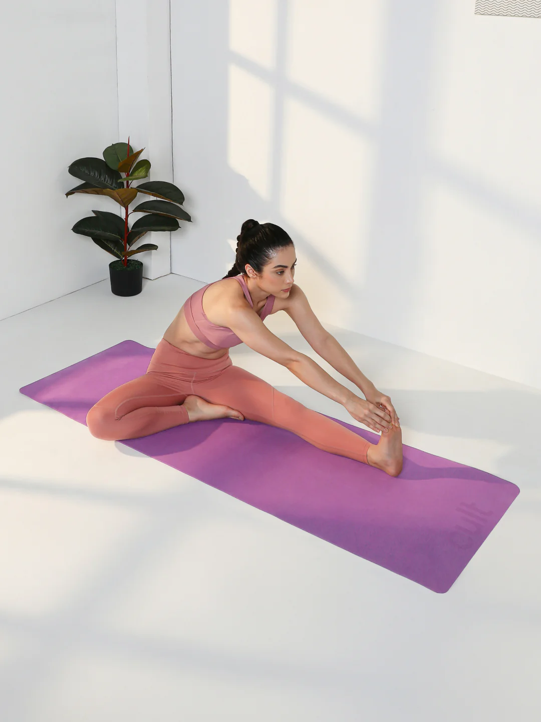 Cult Yoga Mat EVA 5mm with Carry Strap   Non-Slip, Lightweight & Cushioned Exercise Mat   Sweat-Resistant, Durable & Eco-Friendly for Yoga, Pilates, Stretching, Meditation & Home Gym   Purple - Image 2