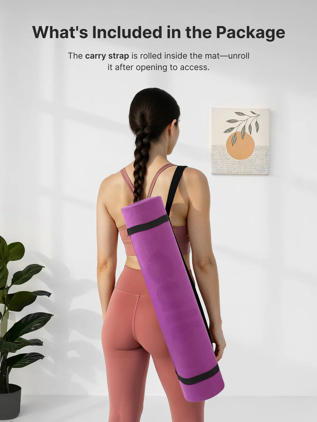 Cult Yoga Mat EVA 5mm with Carry Strap   Non-Slip, Lightweight & Cushioned Exercise Mat   Sweat-Resistant, Durable & Eco-Friendly for Yoga, Pilates, Stretching, Meditation & Home Gym   Purple - Image 9