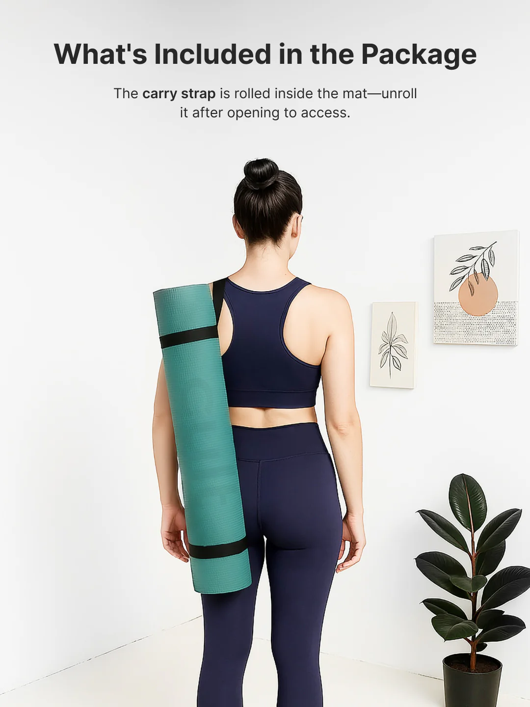 Cult Yoga Mat EVA 5mm with Carry Strap   Non-Slip, Cushioned, Sweat-Resistant, Eco-Friendly Workout Mat for Home Gym & Fitness   Sage Green - Image 9