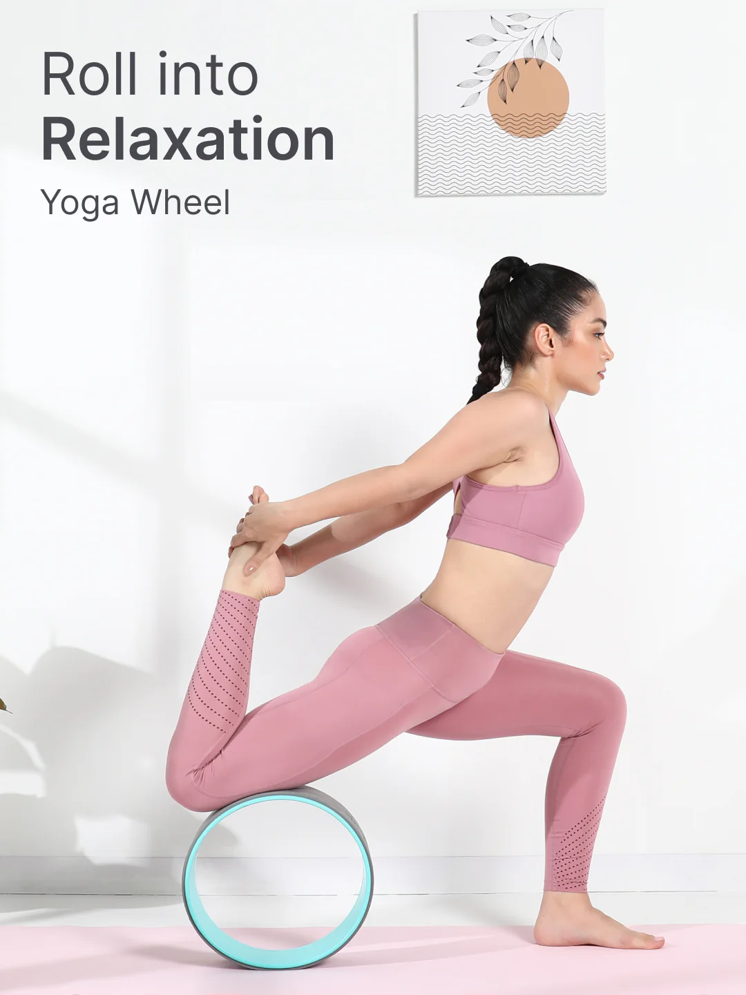 cult Yoga Wheel for Stretching and Balance Grey - Image 2
