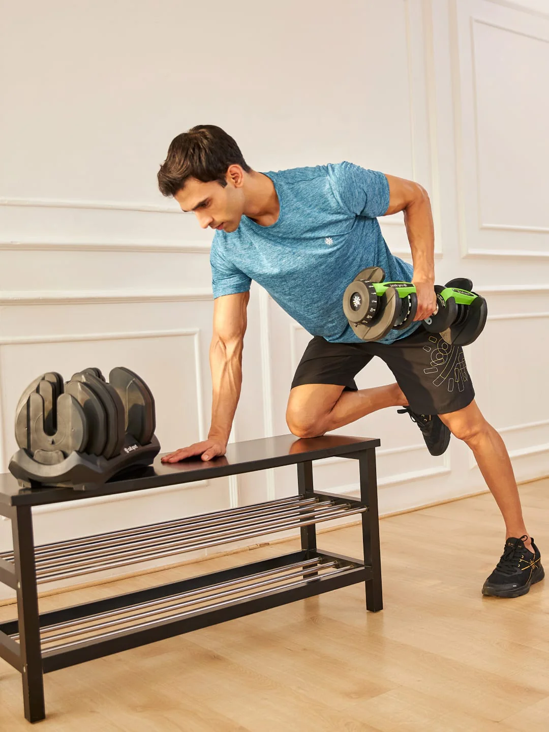 40 kg Compact Adjustable Dumbbell (5kg to 40kg), Easy Weight Change: 17-in-1 (1 piece) (6 Months extended Warranty only on Cultsport.com) - Image 7