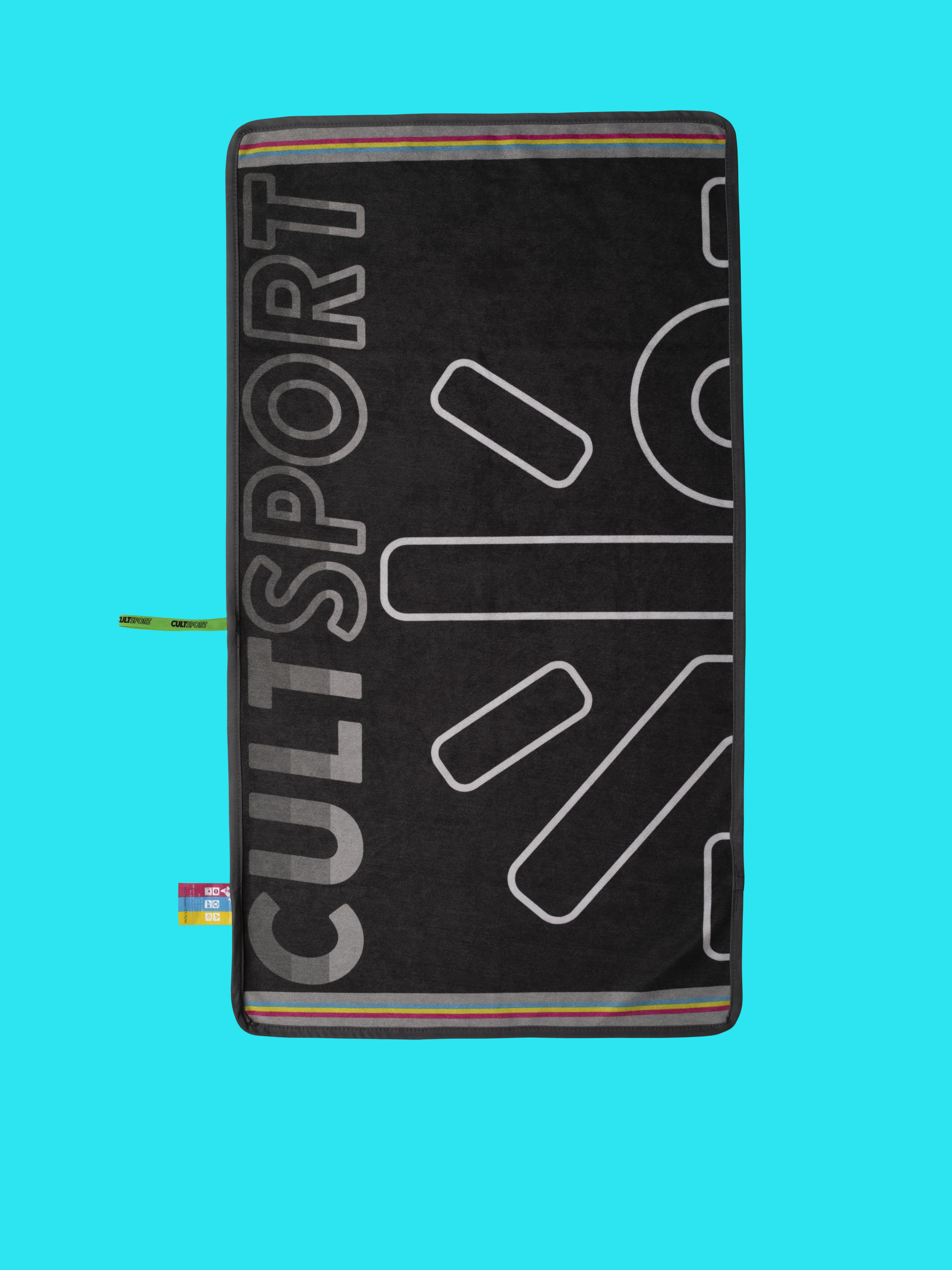 Black Microfibre Gym Towel - Image 2
