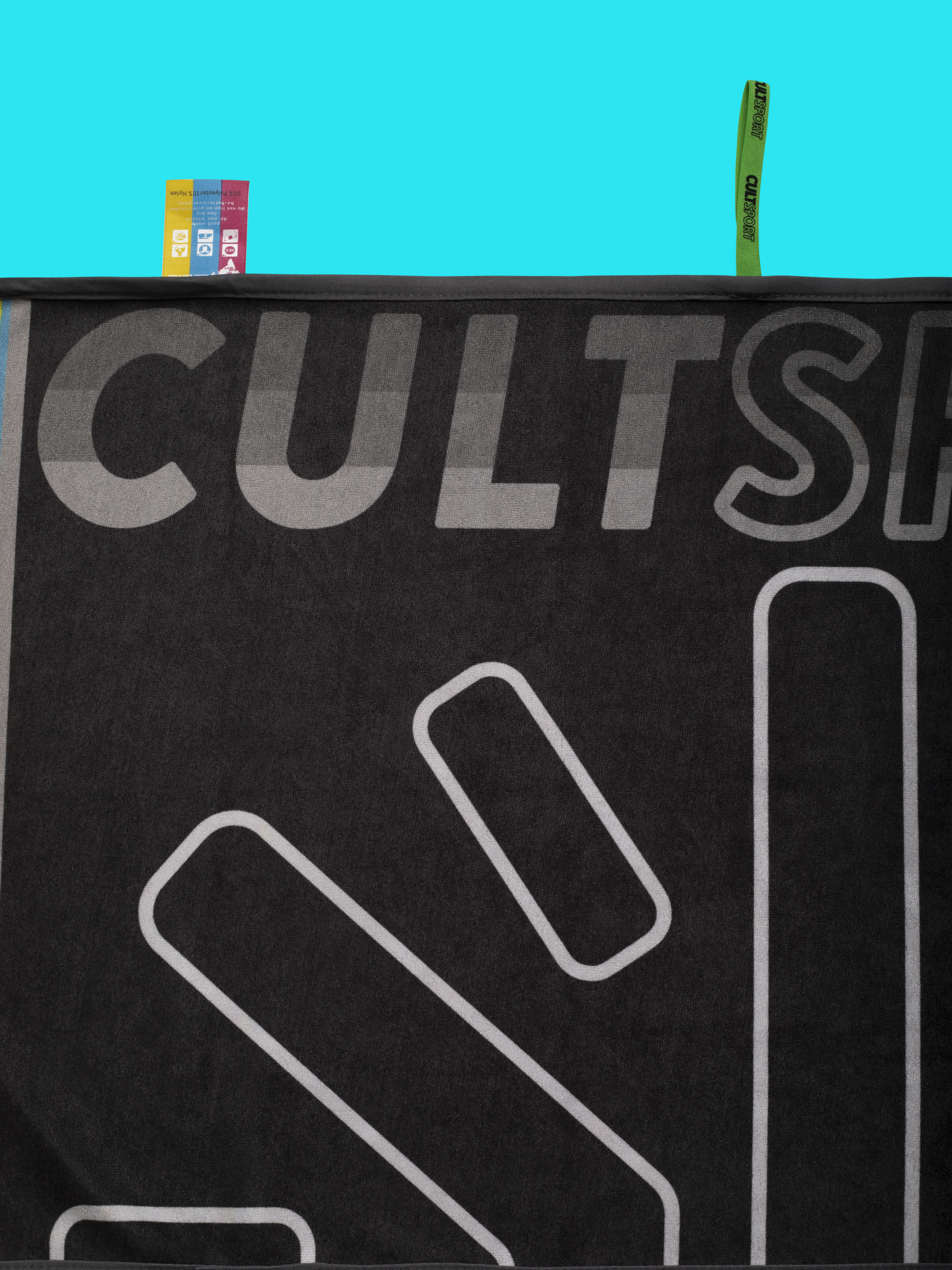 Black Microfibre Gym Towel - Image 3