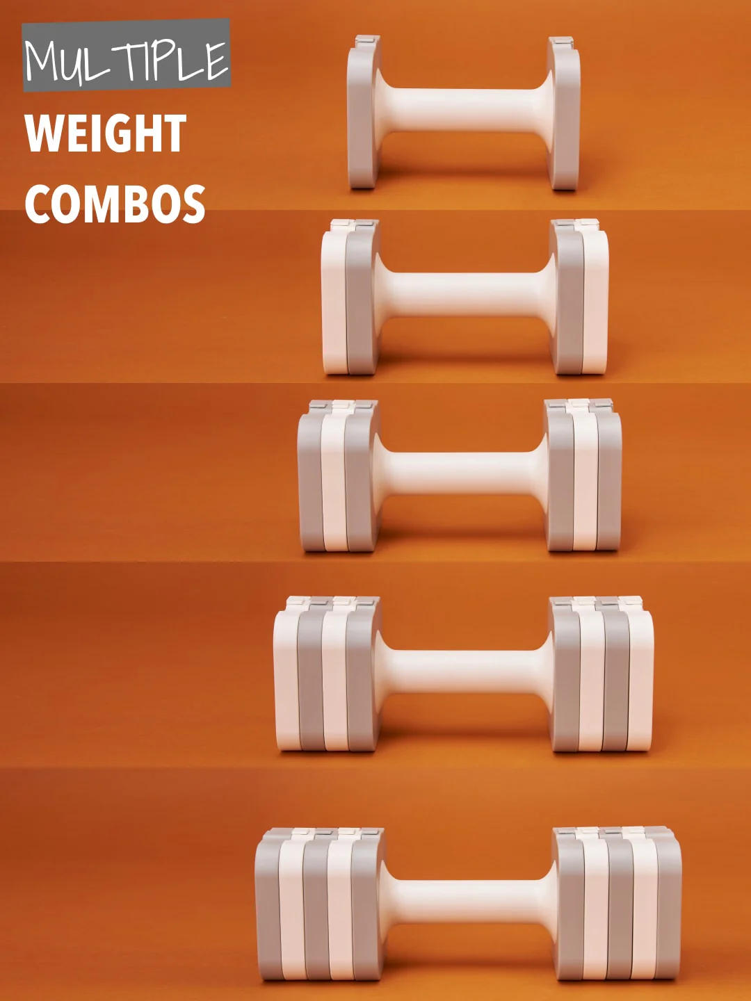 Cultsport Derby, Pack of 2 Adjustable Dumbbell for Strength Workout at Home (Grey), 6 Months Warranty - Image 4