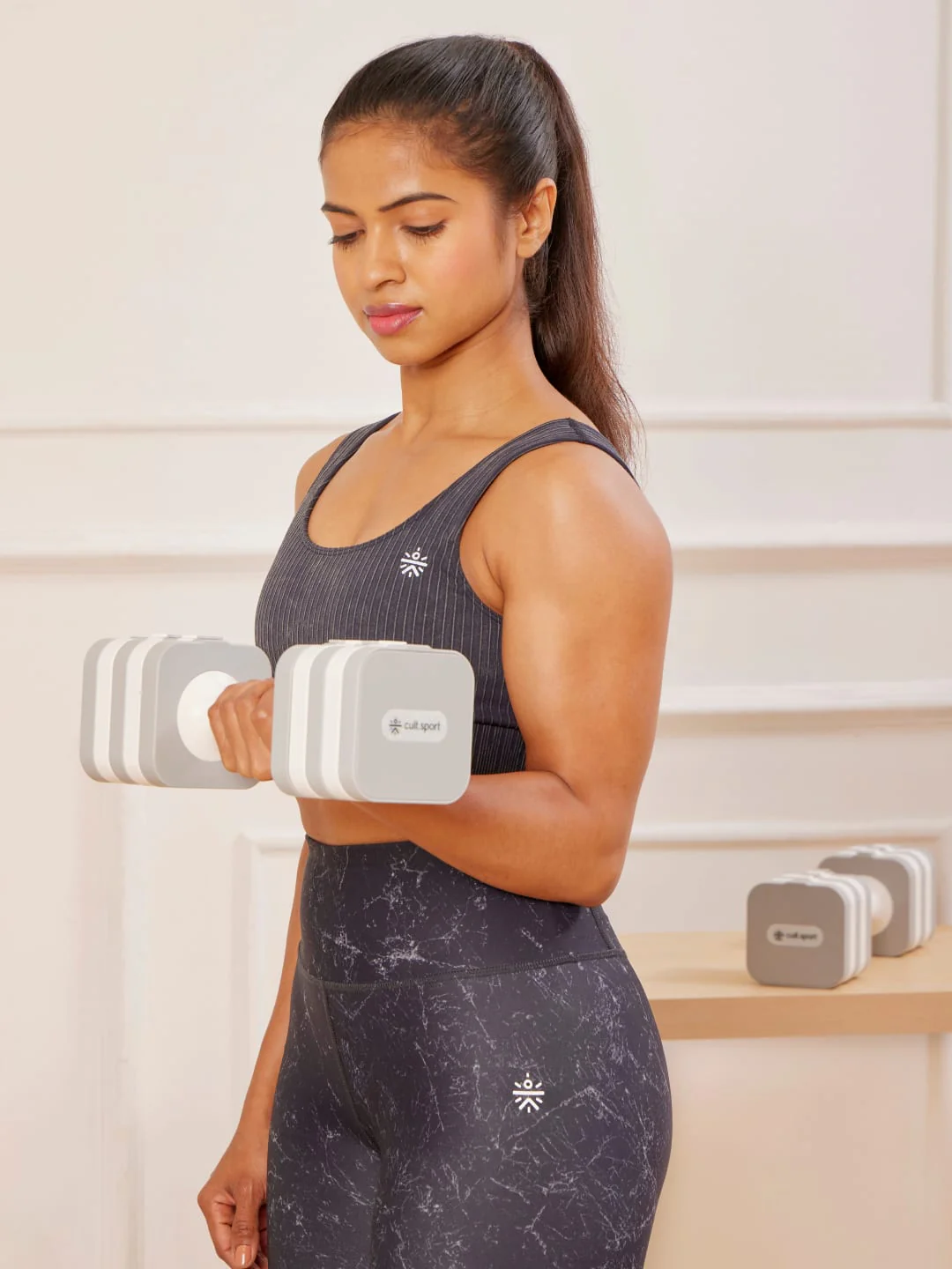 Cultsport Derby, Pack of 2 Adjustable Dumbbell for Strength Workout at Home (Grey), 6 Months Warranty - Image 6