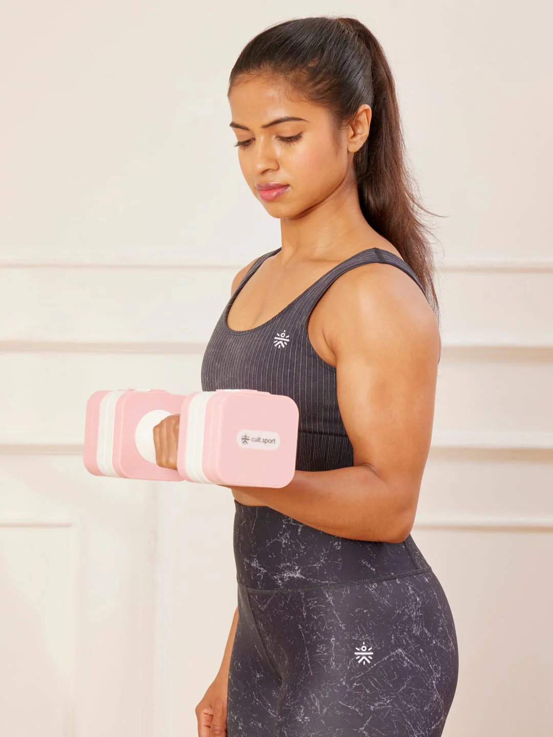 Cultsport Derby, Pack of 2 Adjustable Dumbbell for Strength Workout at Home (Pink), 6 Months Warranty - Image 7