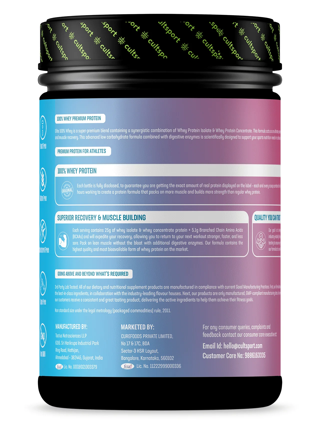 Cultsport Elite 100 Whey 500g - Image 2