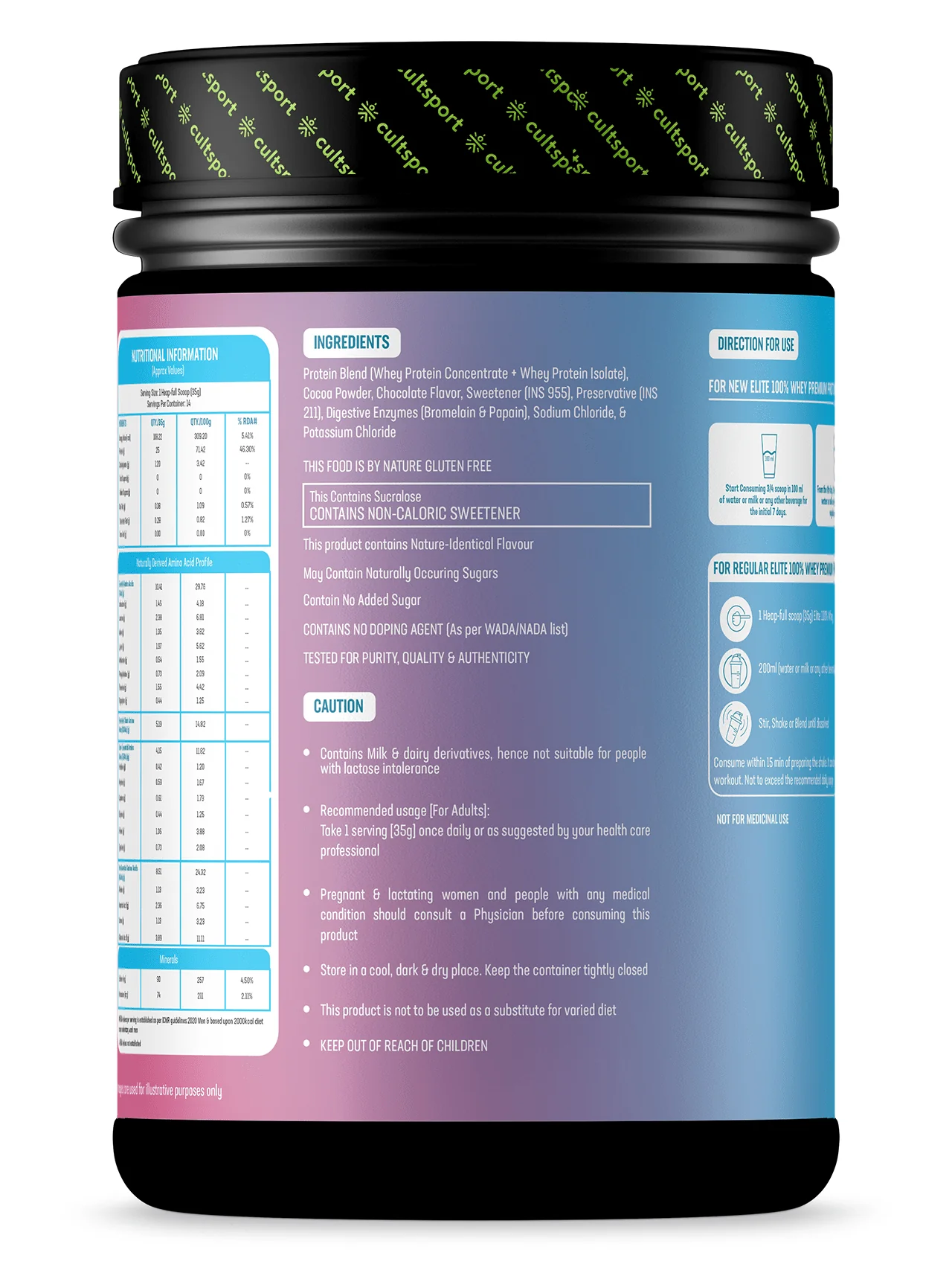 Cultsport Elite 100 Whey 500g - Image 3