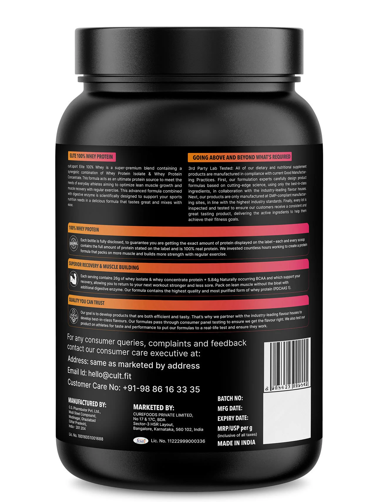 100% Whey Protein Premium Protein - 1kg | Sugar free | Protein Powder for Men & Women for Muscle Support & Recovery | 25g Protein Per Serving | 2.5g BCAA, 3.9g Glutamic acid | Belgium Dark Chocolate - Image 2