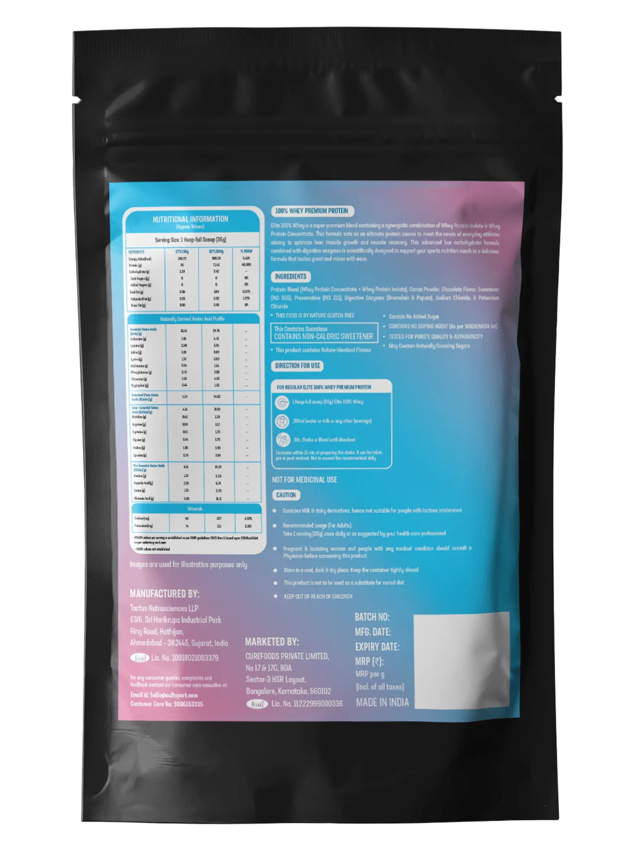 Cultsport Elite 100% Whey Protein, 35g - Image 2