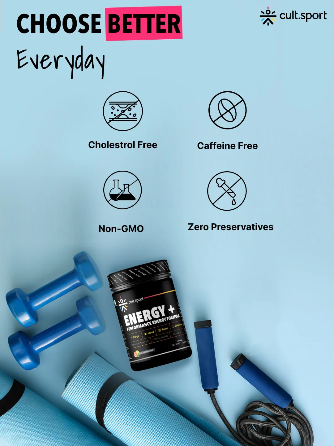 Energy + Powder 1Kg | 1000 mg Electrolytes, 250 mg Taurine, 250 mg BCAA | Instant Hydration, restore electrolytes with 0 cholesterol | Pink Lemonade Flavour - Image 5