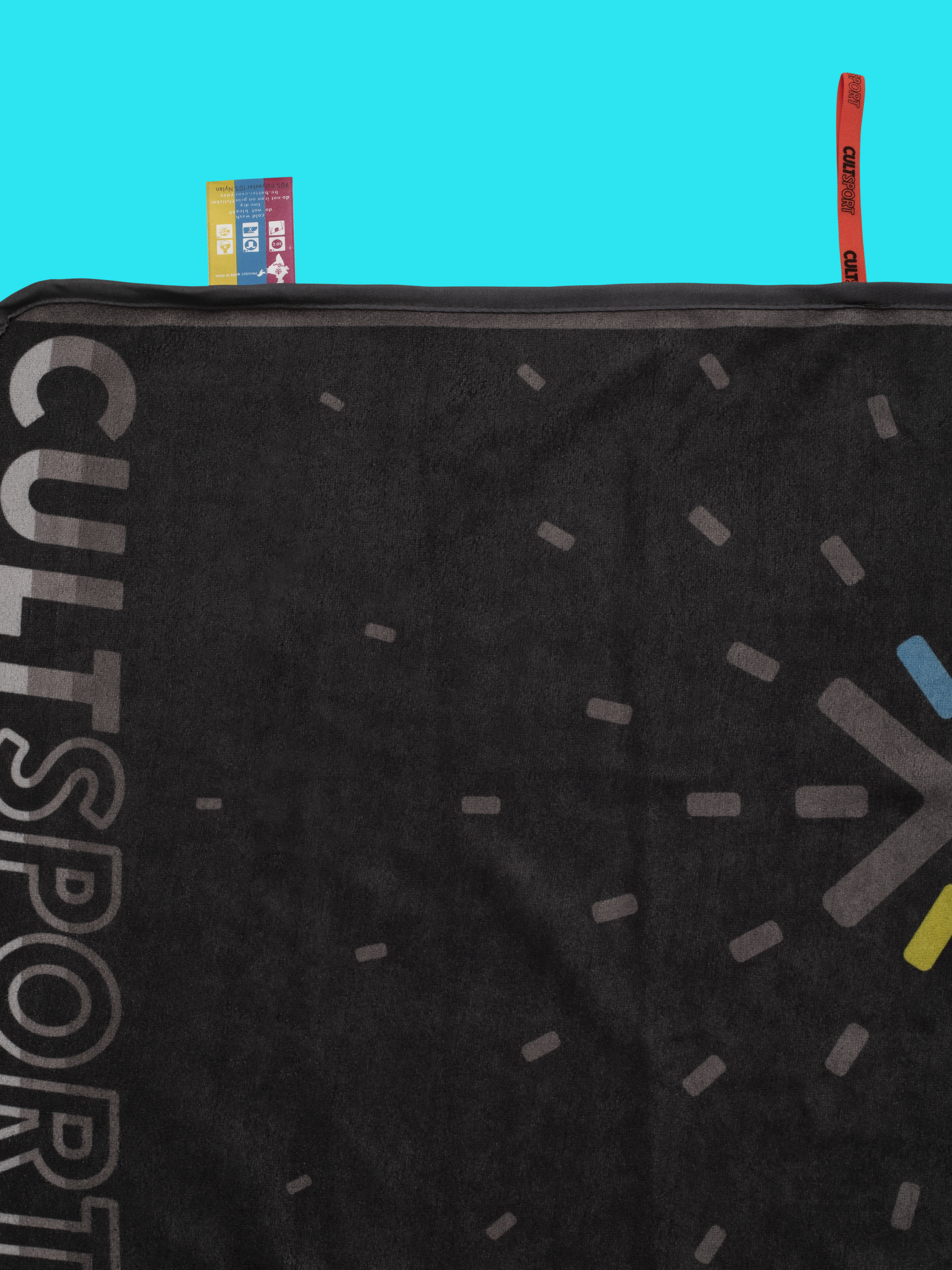 V-Man Black Microfibre Gym Towel - Image 3