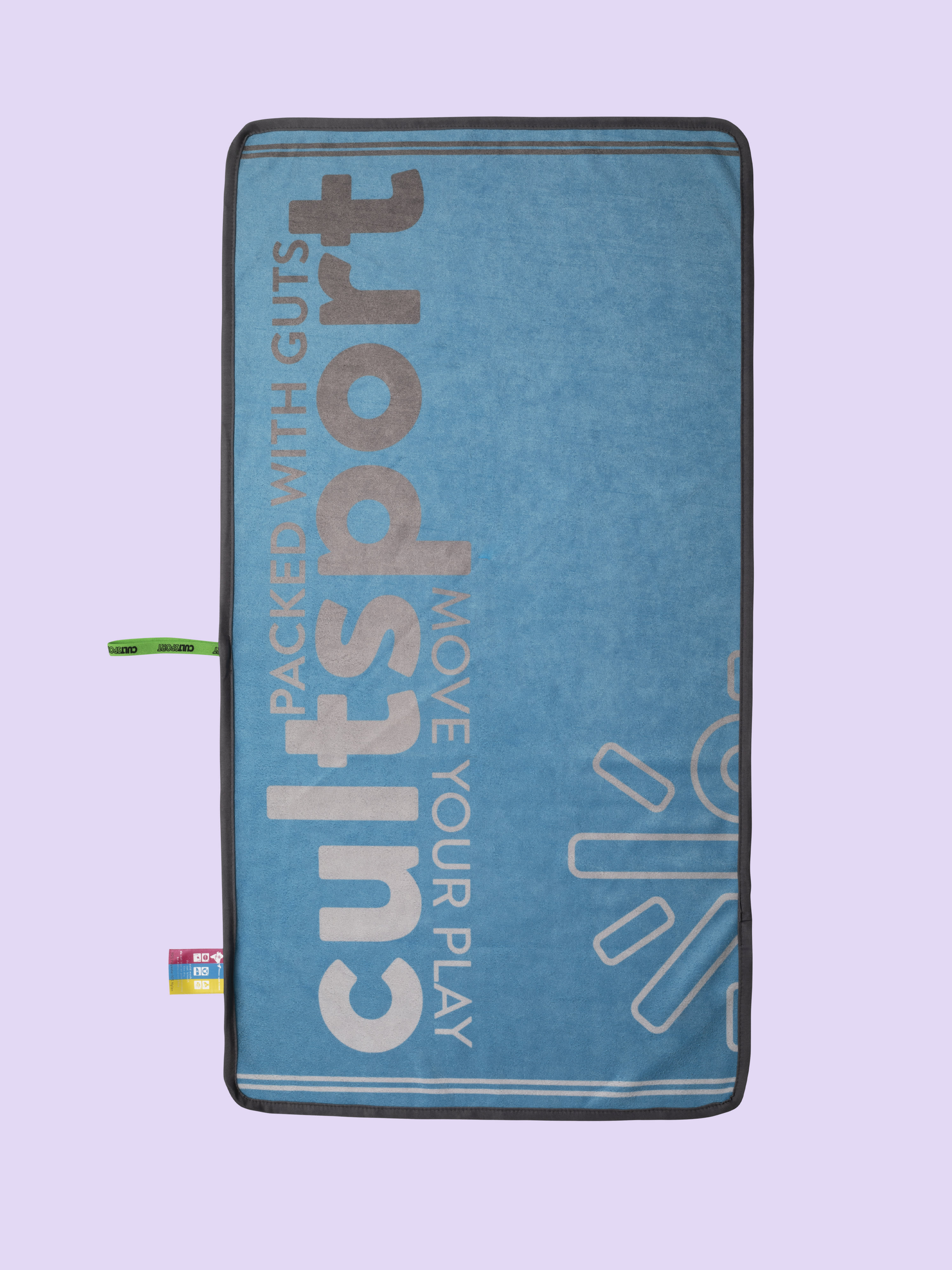 Packed With Guts Blue Gym Towel - Image 2