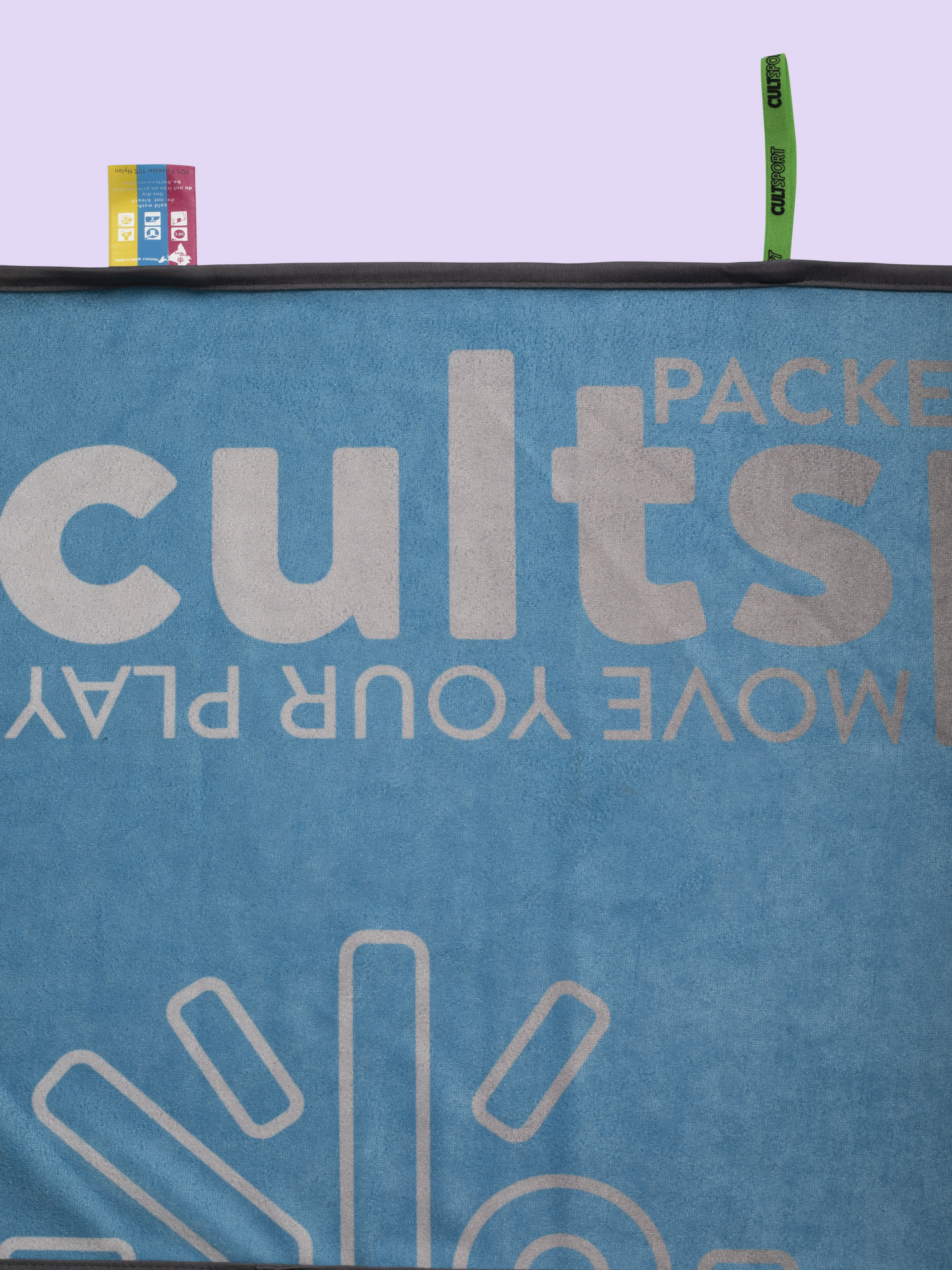 Packed With Guts Blue Gym Towel - Image 3