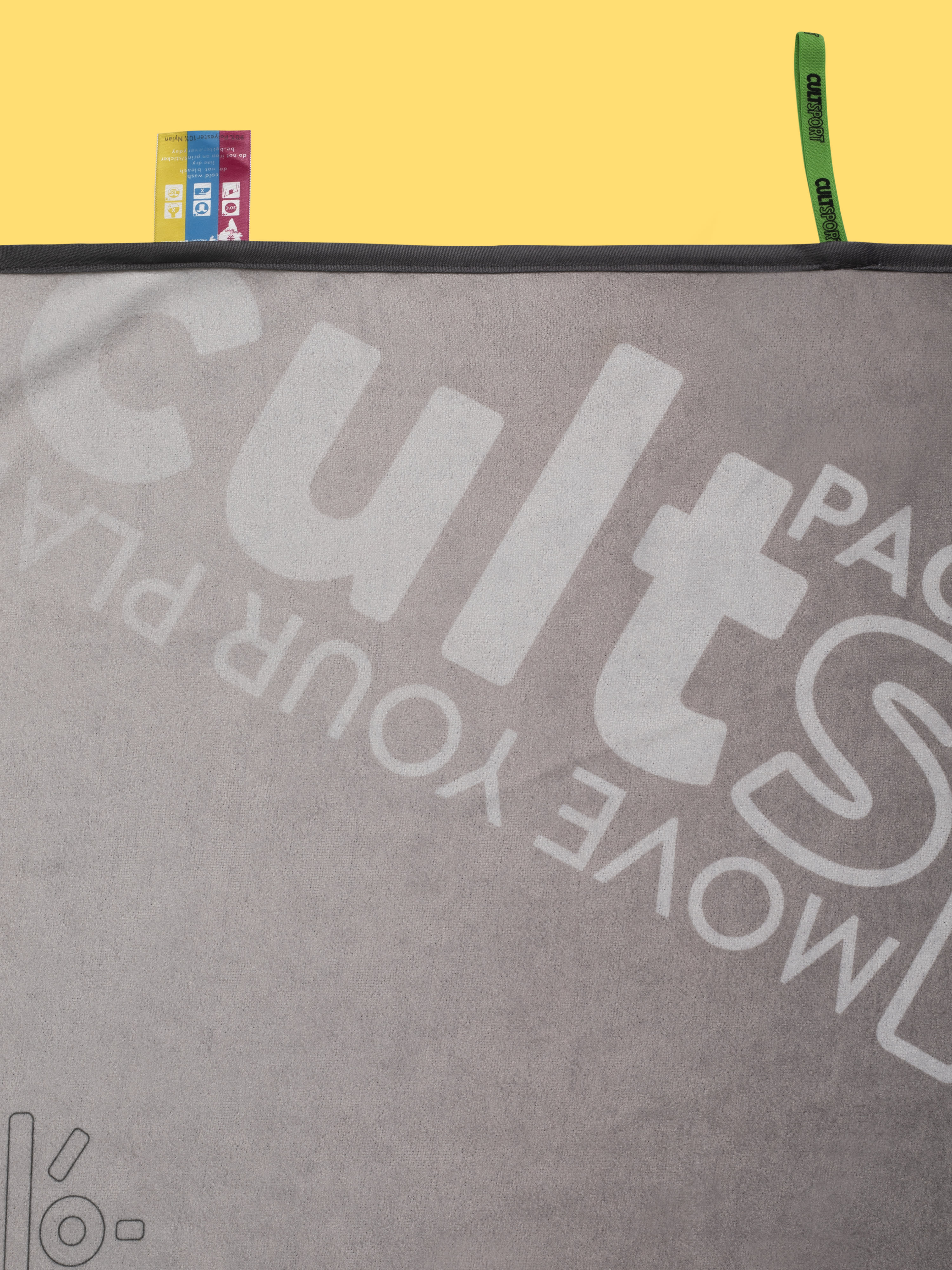 Packed With Guts Grey Gym Towel - Image 3