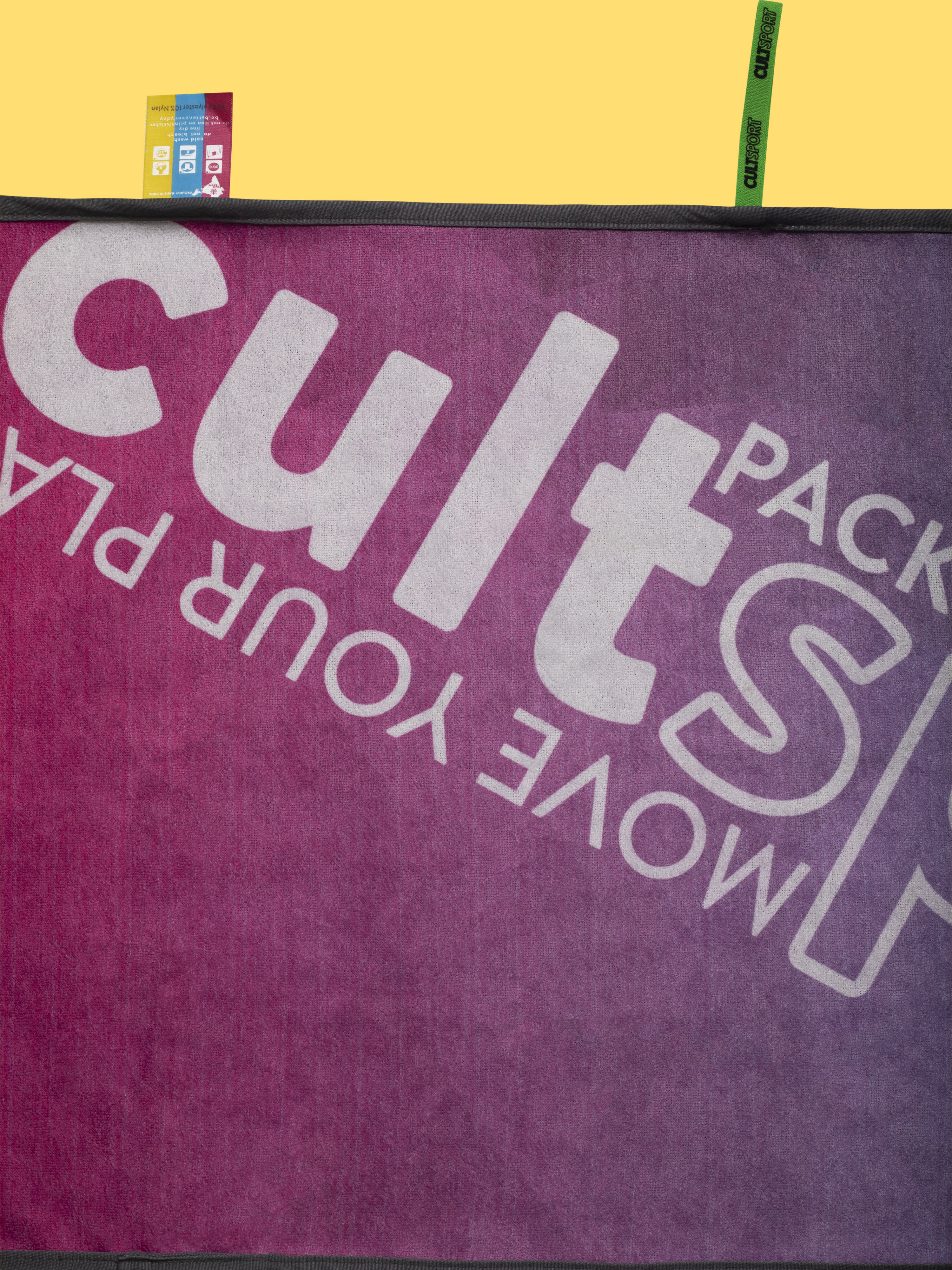 Packed With Guts Pink-blue Gym Towel - Image 4
