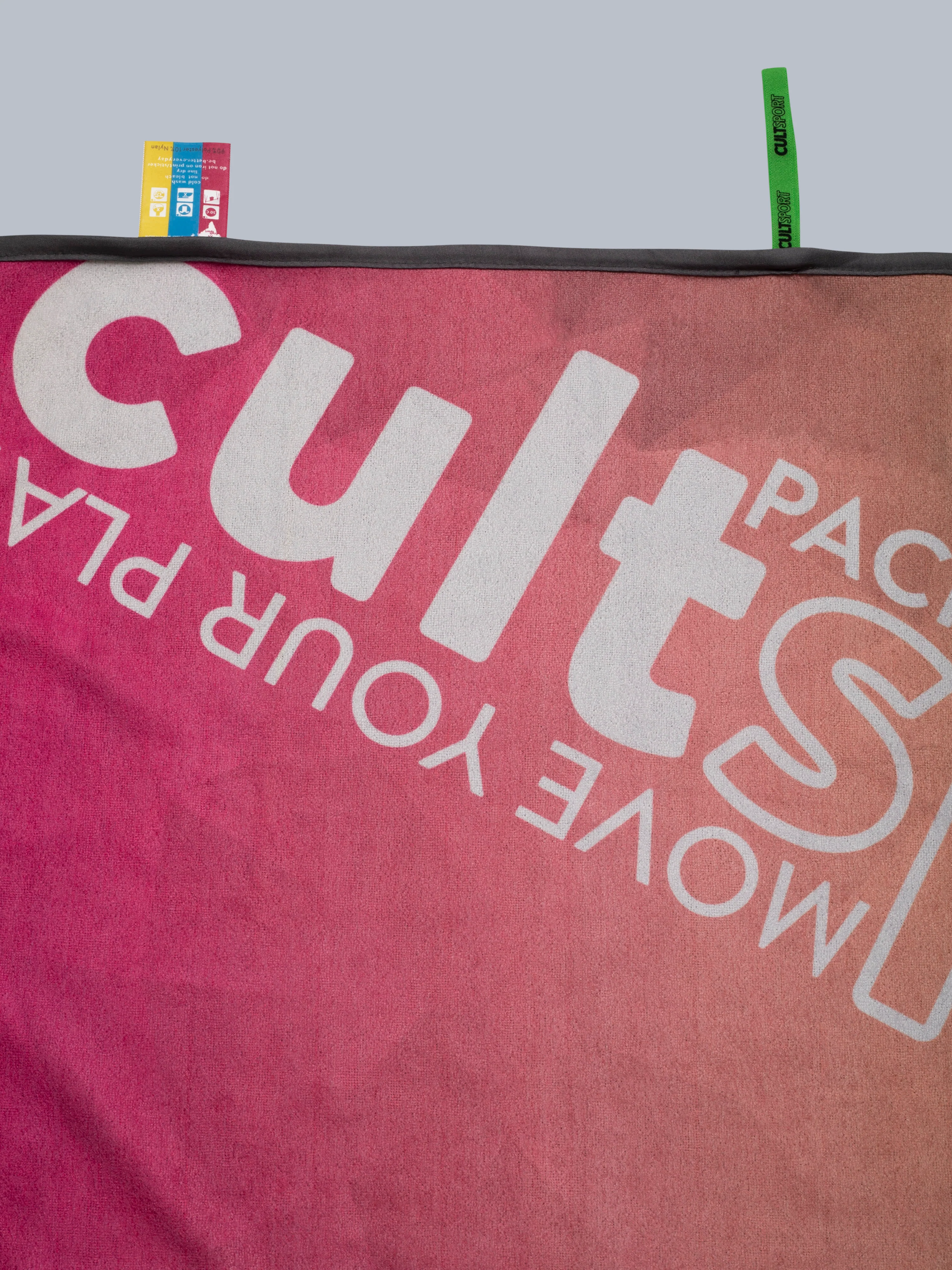 Packed With Guts Pink-yellow Gym Towel - Image 3
