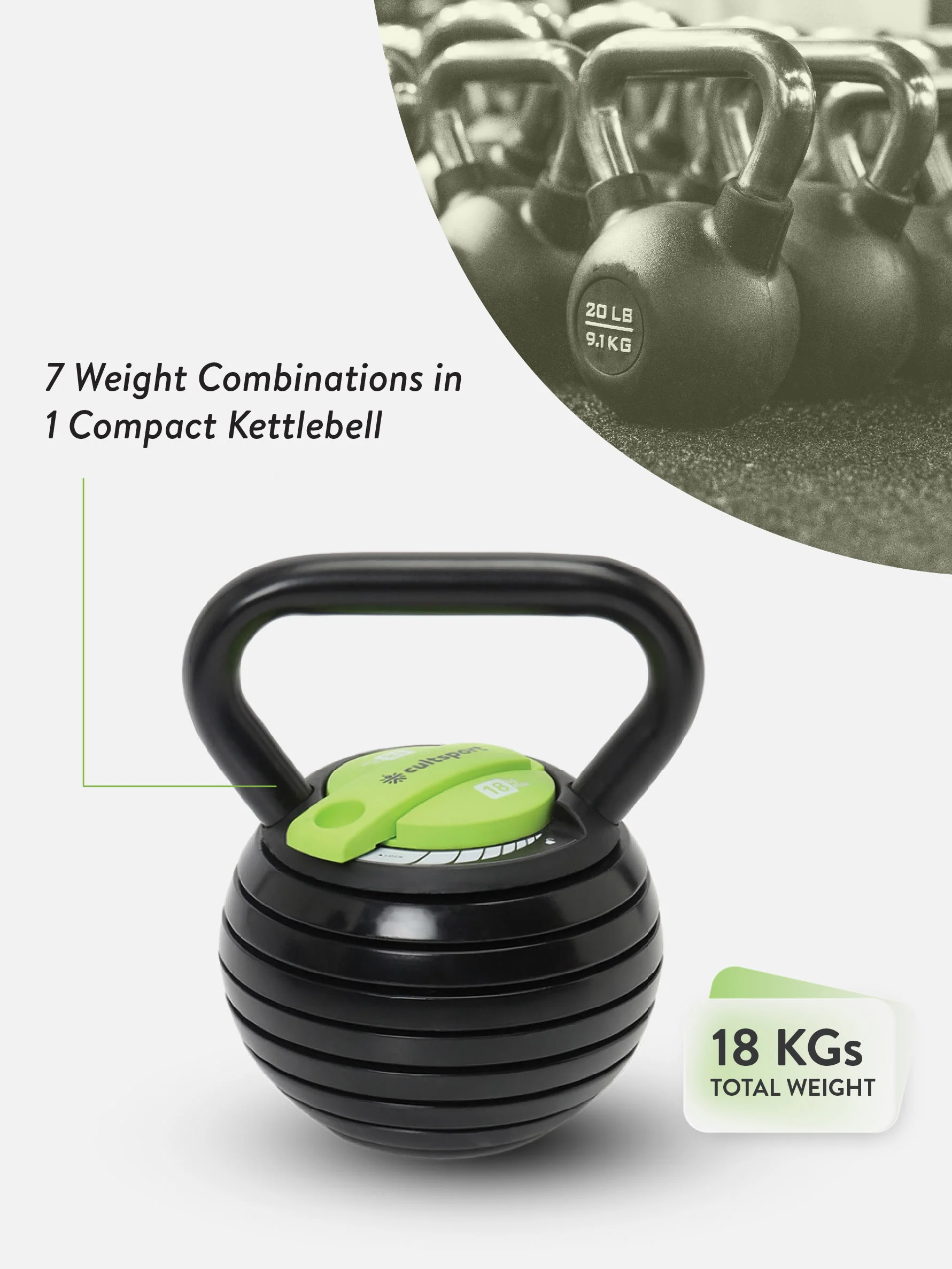 Kettlebell x1 (adjustable) (6 Months extended Warranty only on Cultsport.com) - Image 5