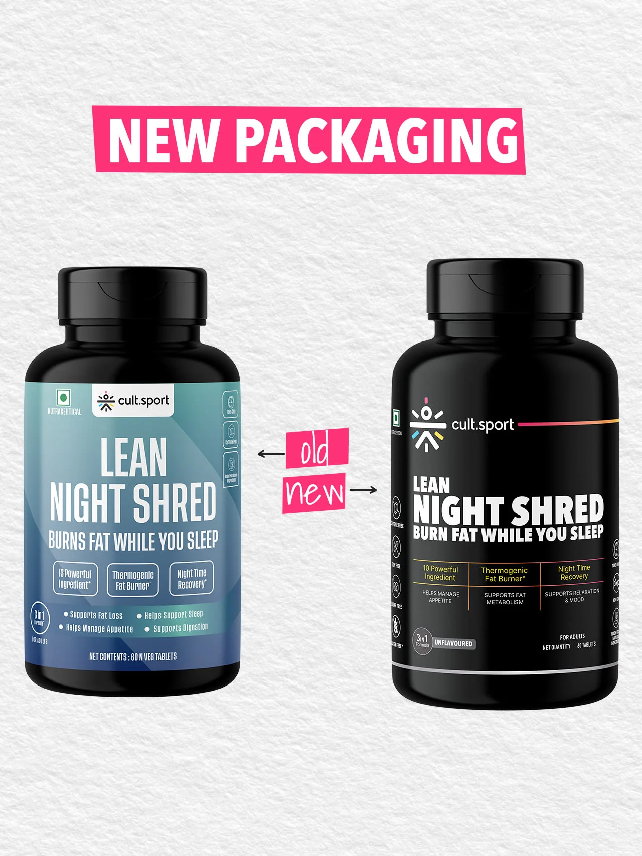 Lean Night Shred | 13 Powerful ingredients | Promotes relaxation & reduce stress, Caffeine-Free, Metabolism Booster, Burns Calories, 60 Tablets - Image 4