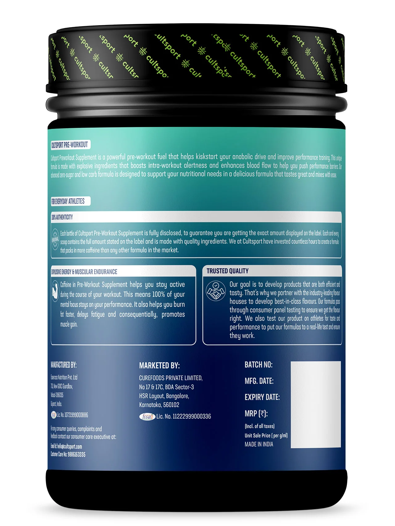 High Performance Pre Workout Powder, 150g | Sugar Free | Sustained Energy Releaseing Blend for Men & Women (Caffeine+Beta Alanine+Creatine Monohydrate), 35 Servings Watermelon Falvour - Image 2