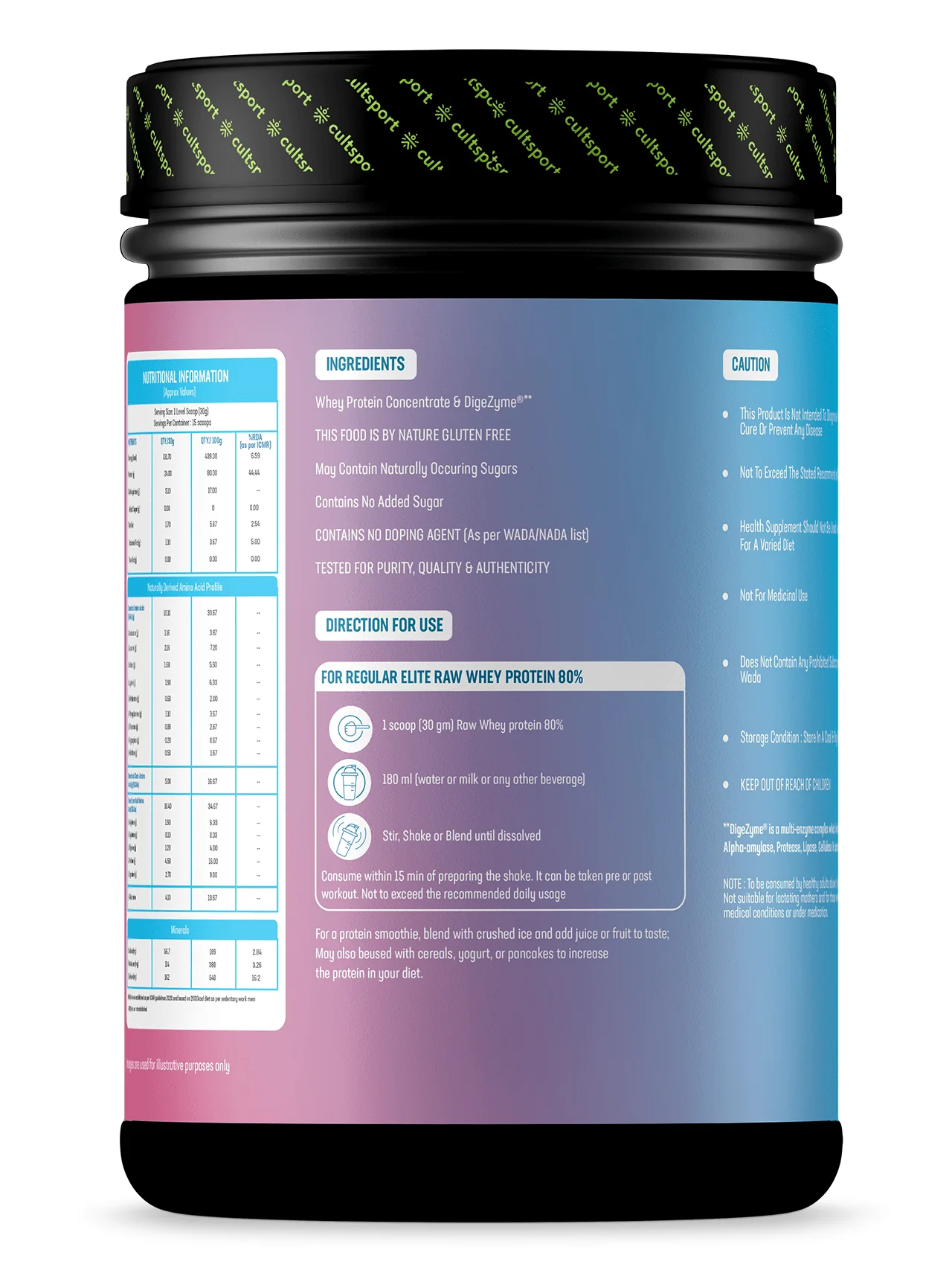 Raw Whey Protein 80% - 454 g | Protein Powder for Men & Women | Reforms Strength, Muscle Growth & Recovery | 24g Protein Per Serving | Unflavoured Concentrate - Image 2