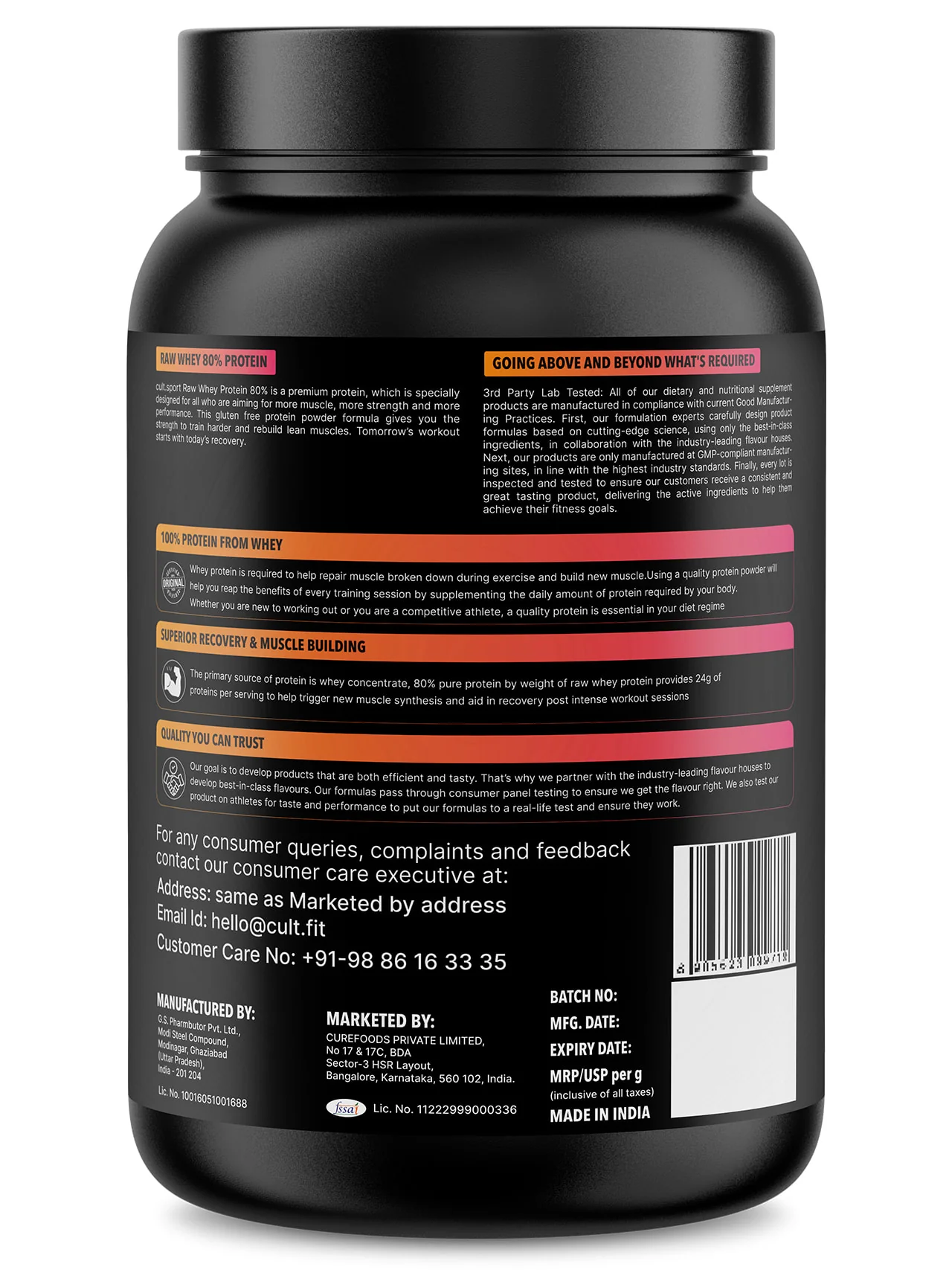 Raw Whey Protein 80% - 908g | Protein Powder for Men & Women | Reforms Strength, Muscle Growth & Recovery | 24g Protein Per Serving | Unflavoured Concentrate - Image 3