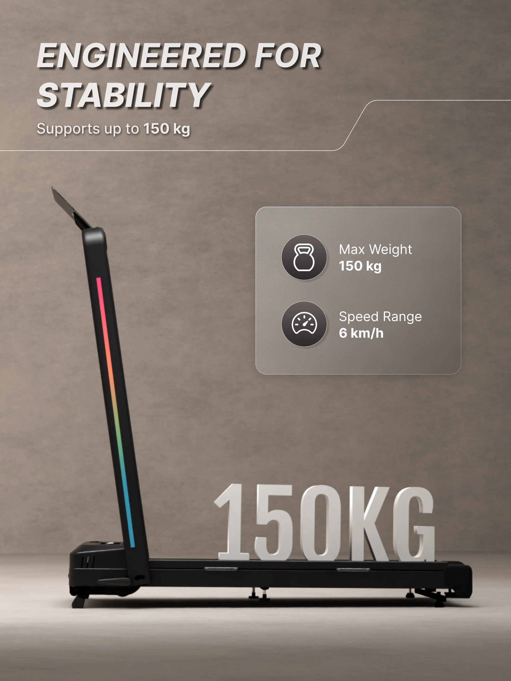 CultVibe 3-in-1 Walking Pad/Walk, Jog & Vibration | 4 HP BLDC Peak Motor | 150 Kg Max Load | 8 Vibration Modes | Remote Control & Tablet Holder | Treadmill for Home Use (with 6 months extended warranty) - Image 3